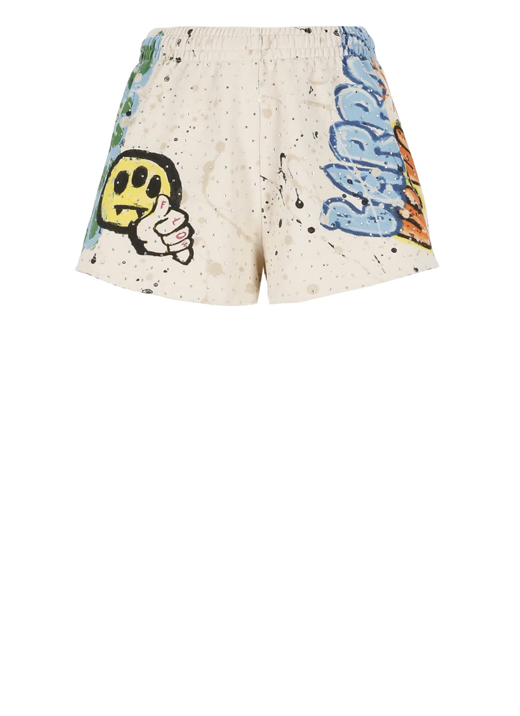 Shop Barrow Printed Shorts In Ivory