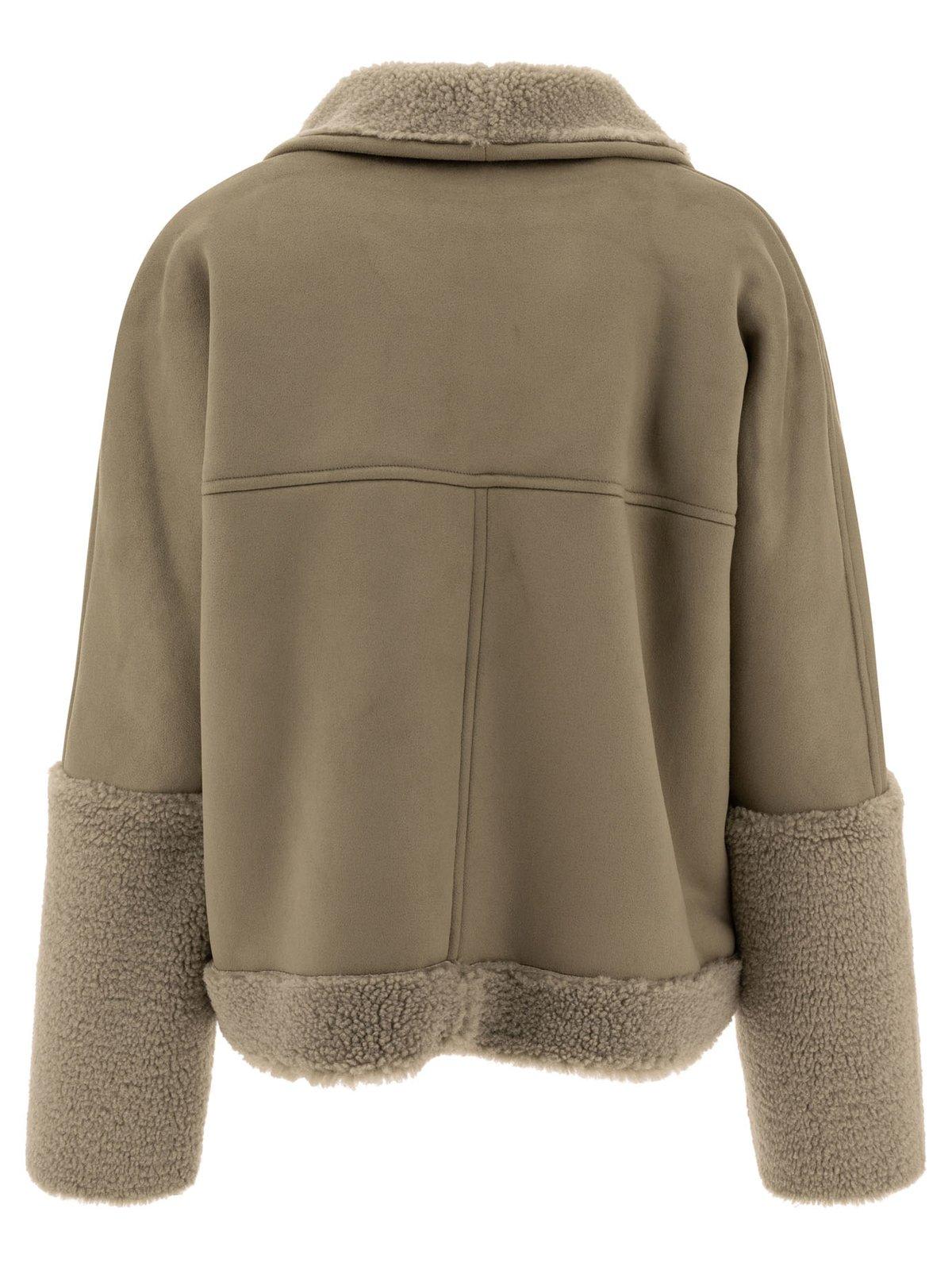 Shop Ugg Mindy Luxefluff Jacket In Msg Moss Green