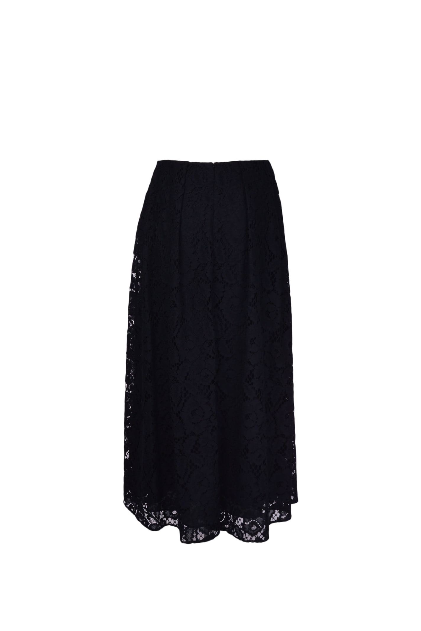 Shop Elie Saab Long Skirt In Black