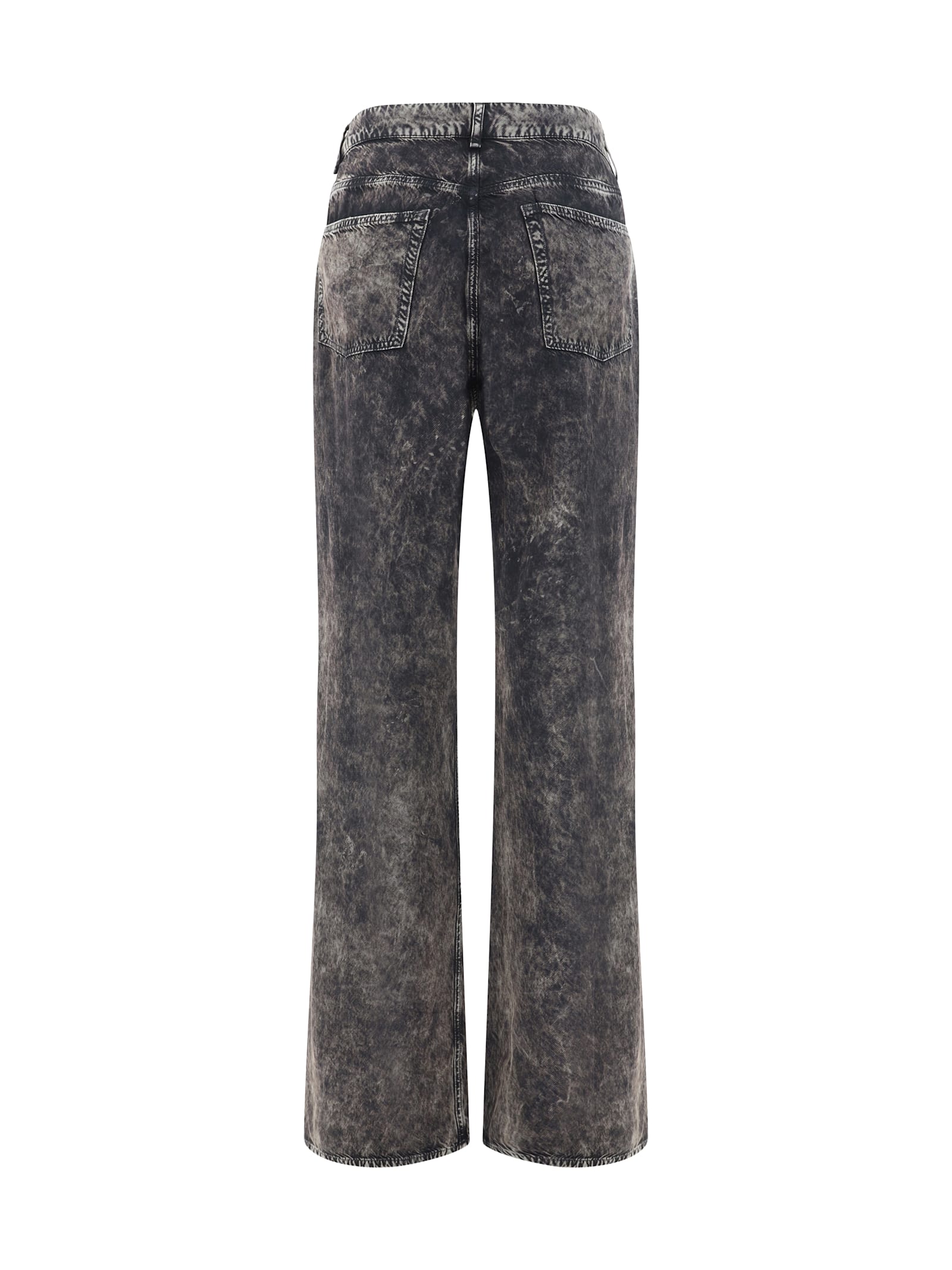 Shop Acne Studios Printed Trousers In Black/beige