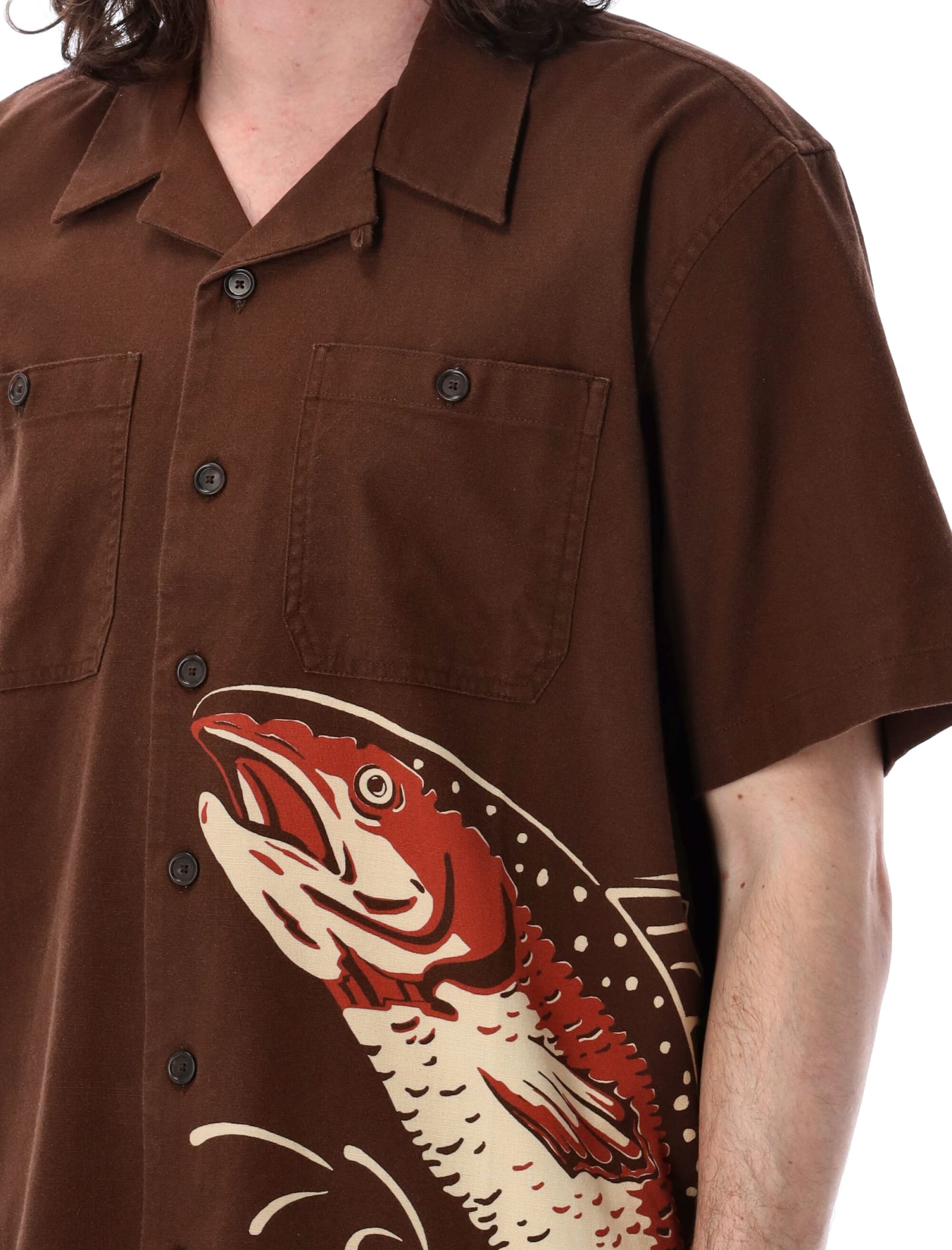Shop Filson Rustic Short Sleeve Camp Shirt In Brown