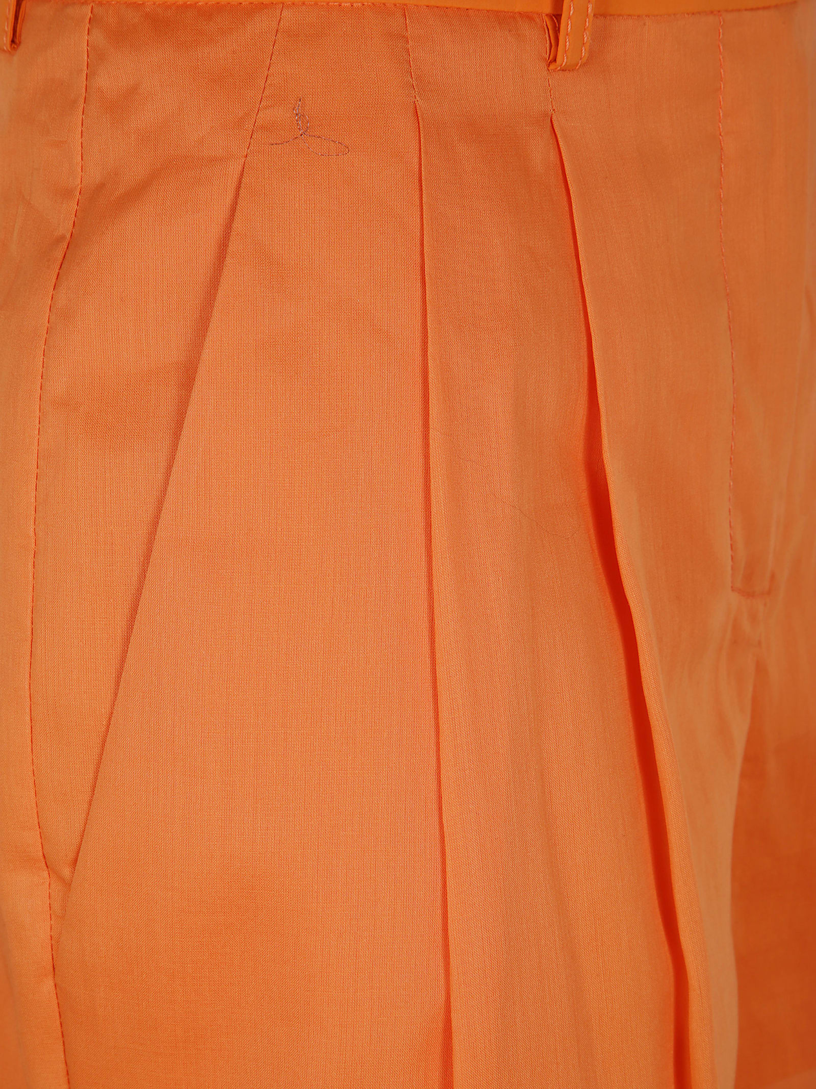 Alberta Ferretti Organzed Muslin Trousers In Orange