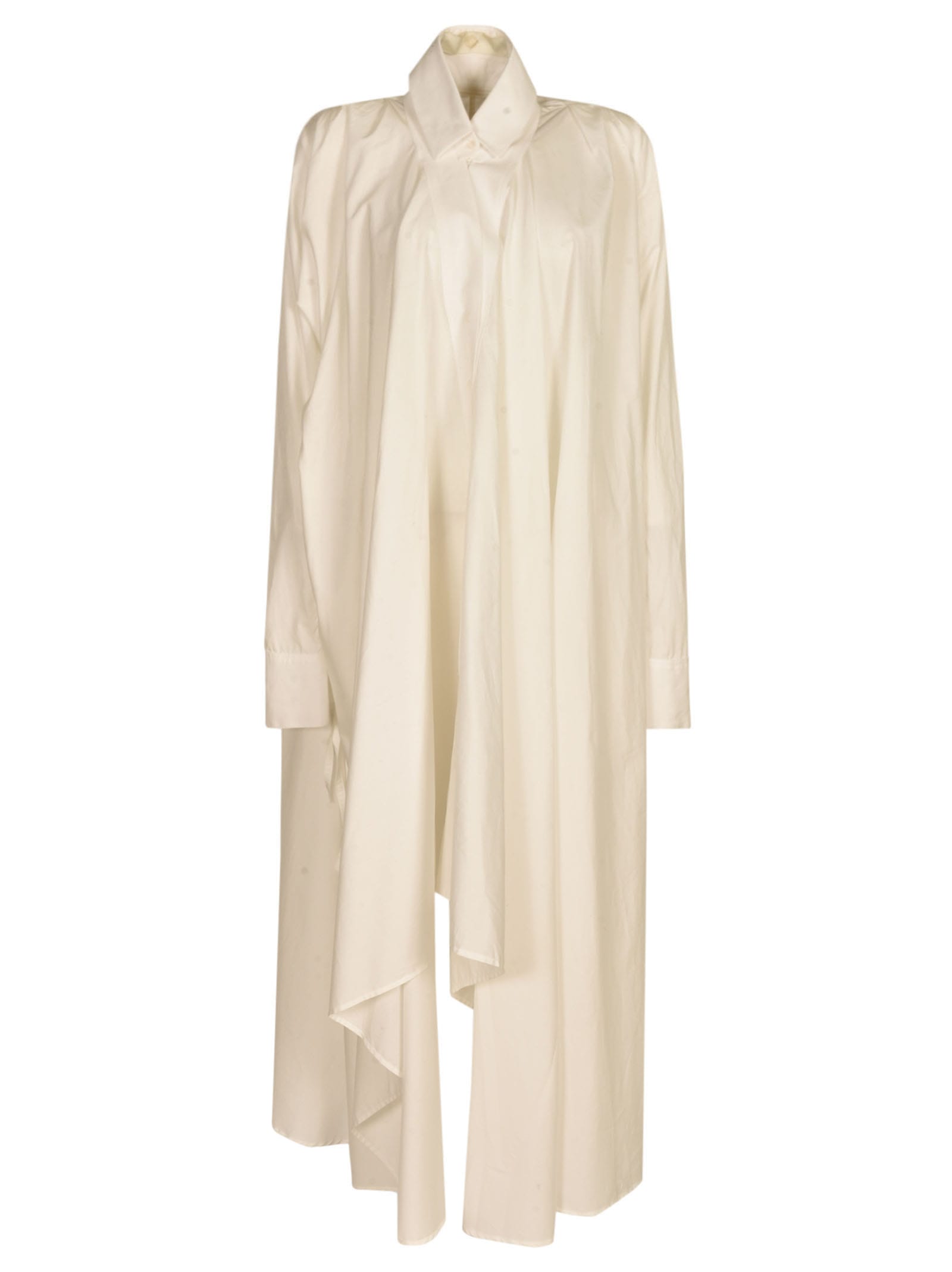 Marc Le Bihan Loose-fit Asymmetric Shirt Dress In White
