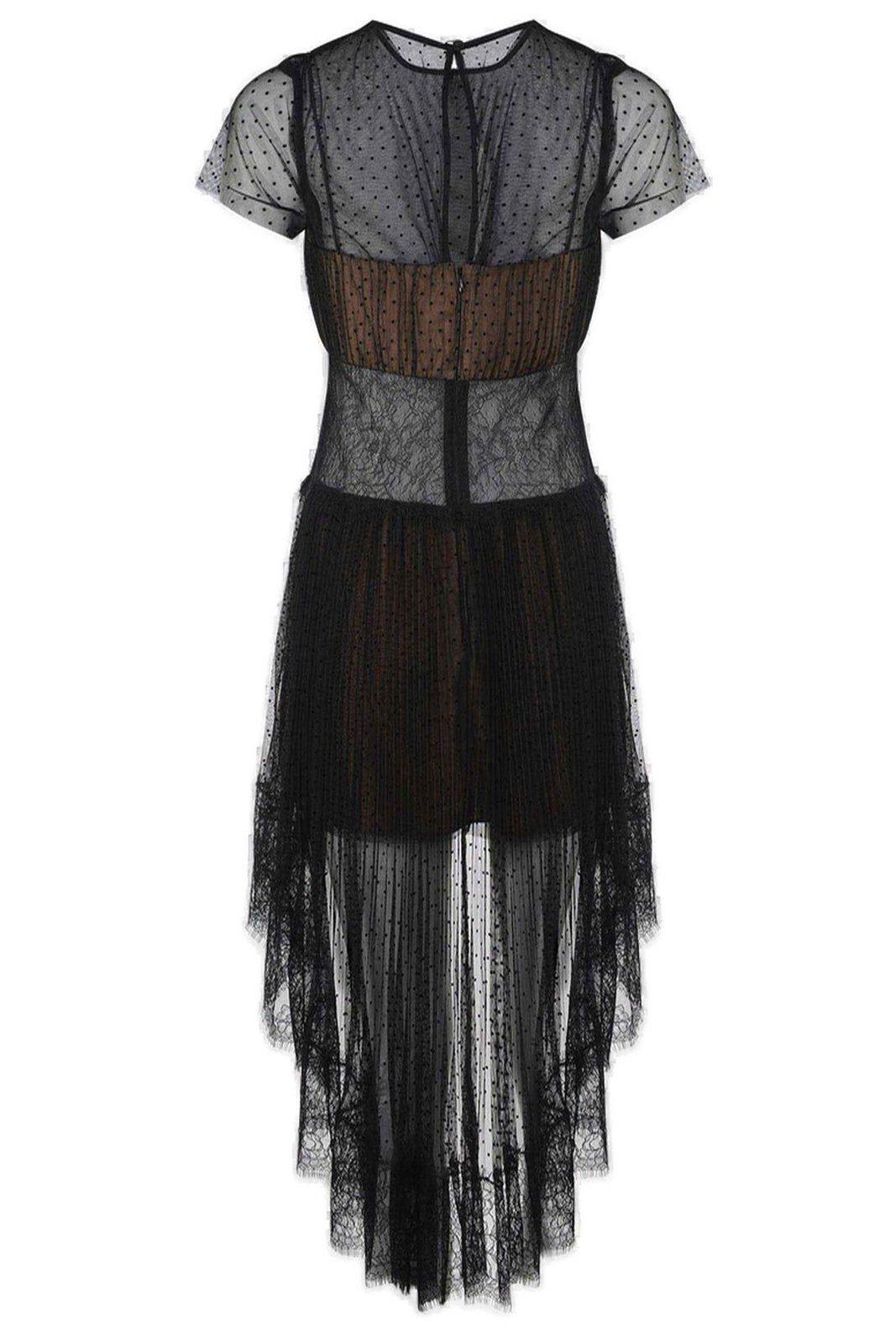 Self-portrait Dot Mesh Mini Dress