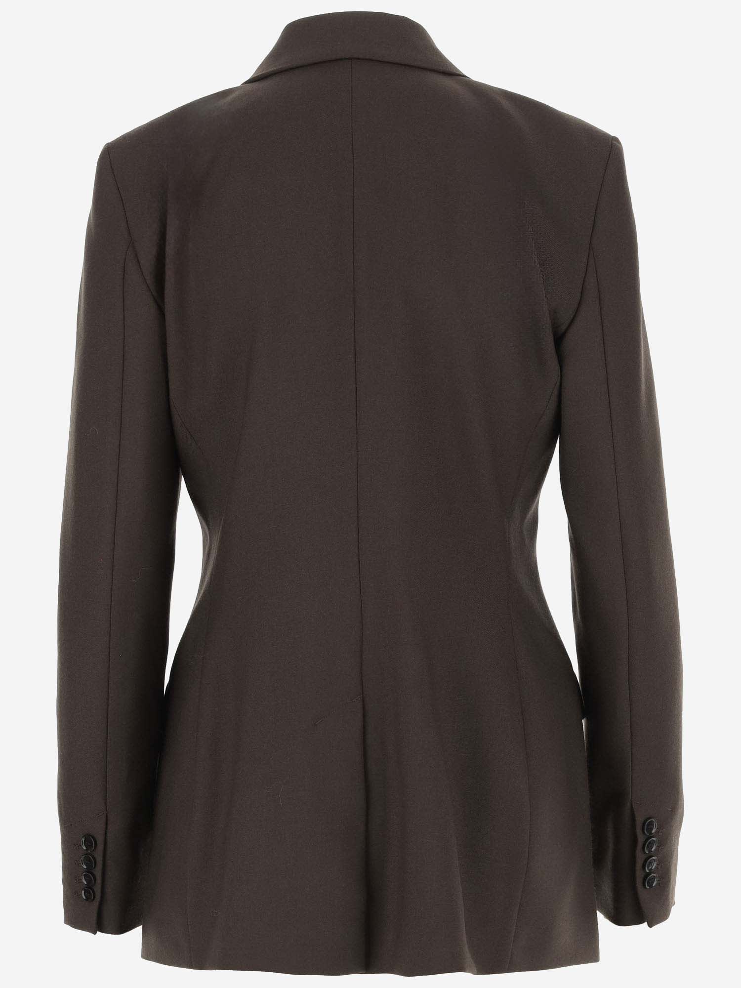 Shop Ami Alexandre Mattiussi Double-breasted Wool Jacket In Brown