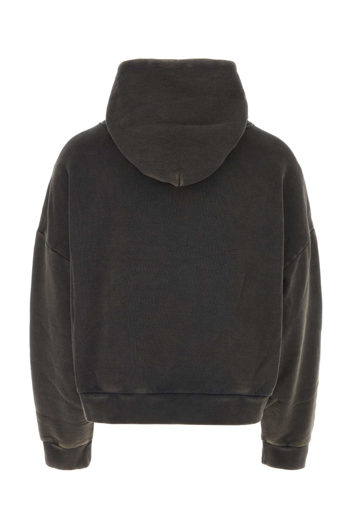 Entire Studios Charcoal Cotton Oversize Sweatshirt In Washedblack