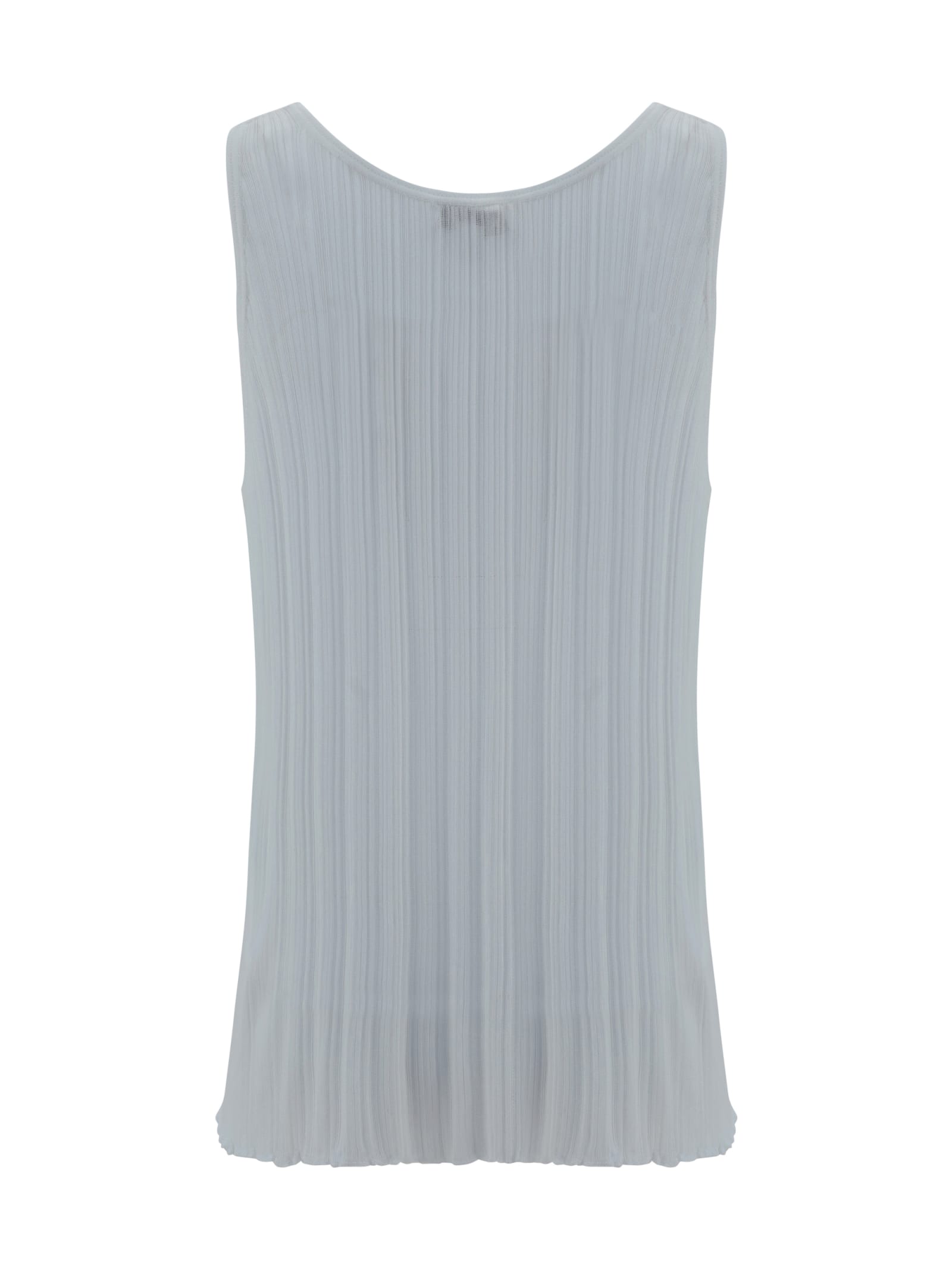 Shop Alaïa Tank Top In Blanc Optique