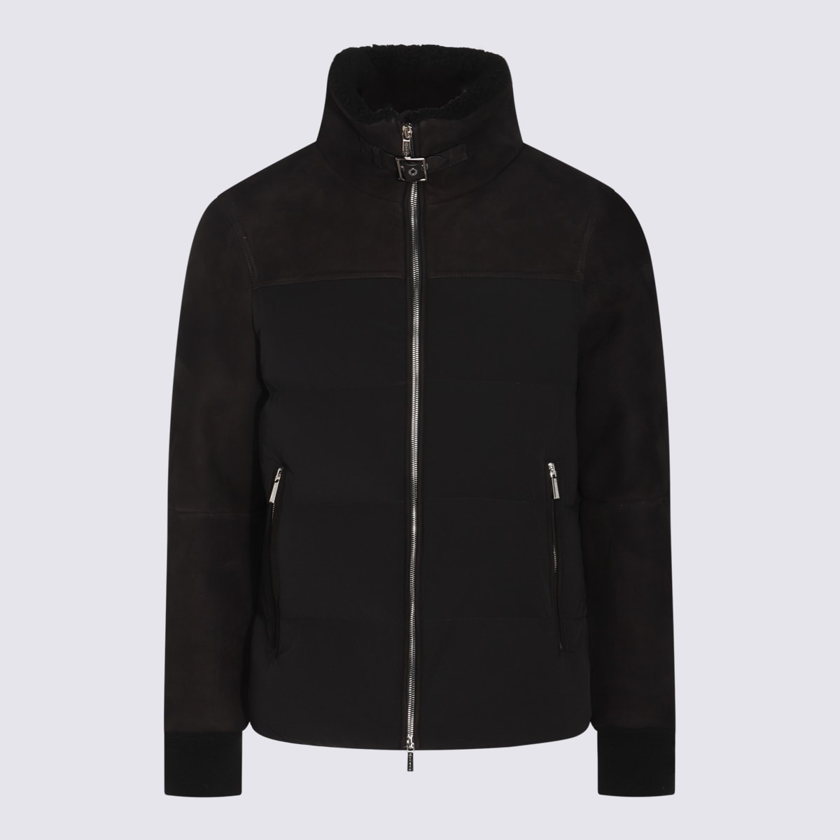 Shop Moorer Black Down Jacket