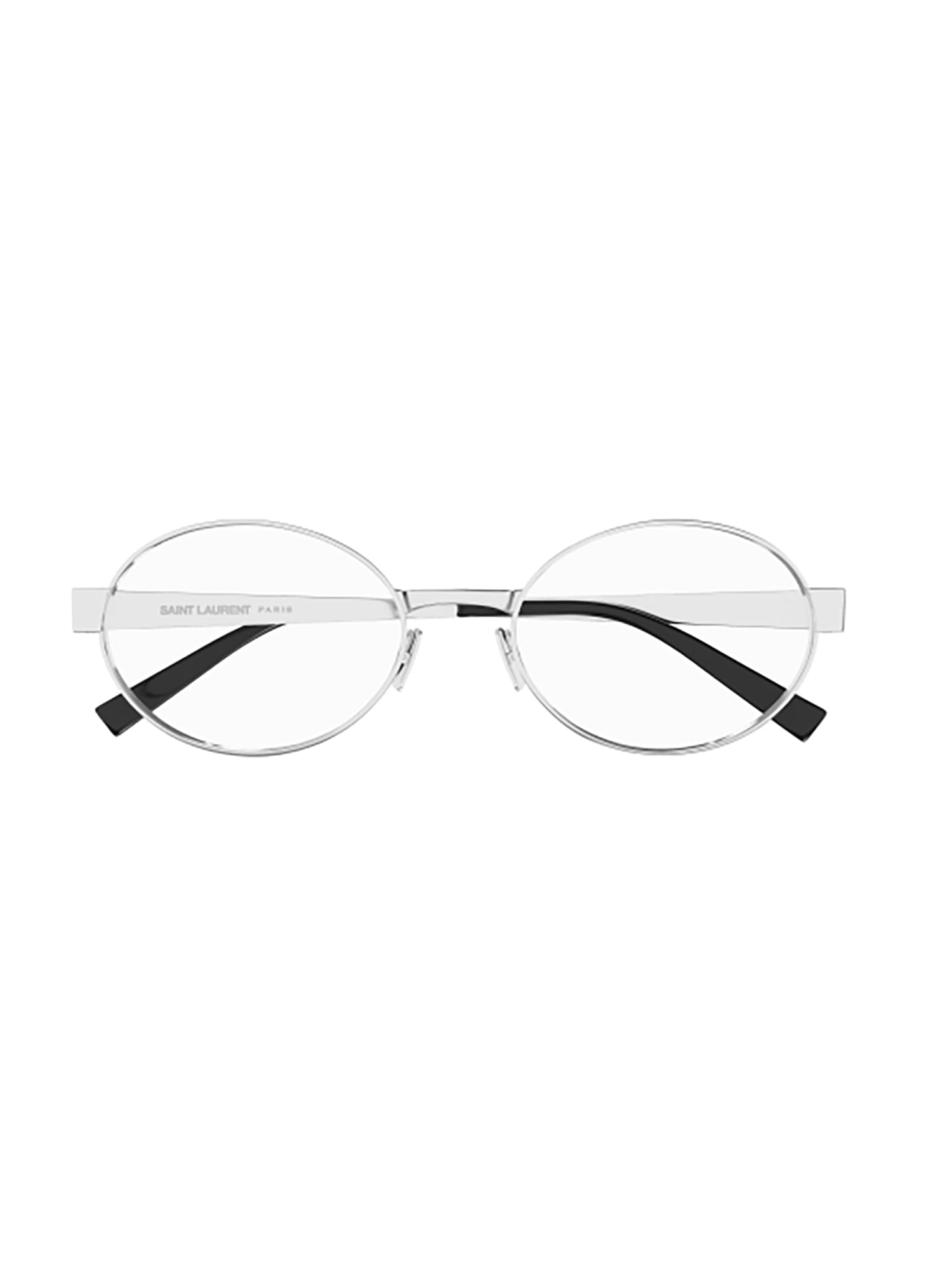 Shop Saint Laurent Sl 692 Opt Eyewear In Silver Silver Transpa