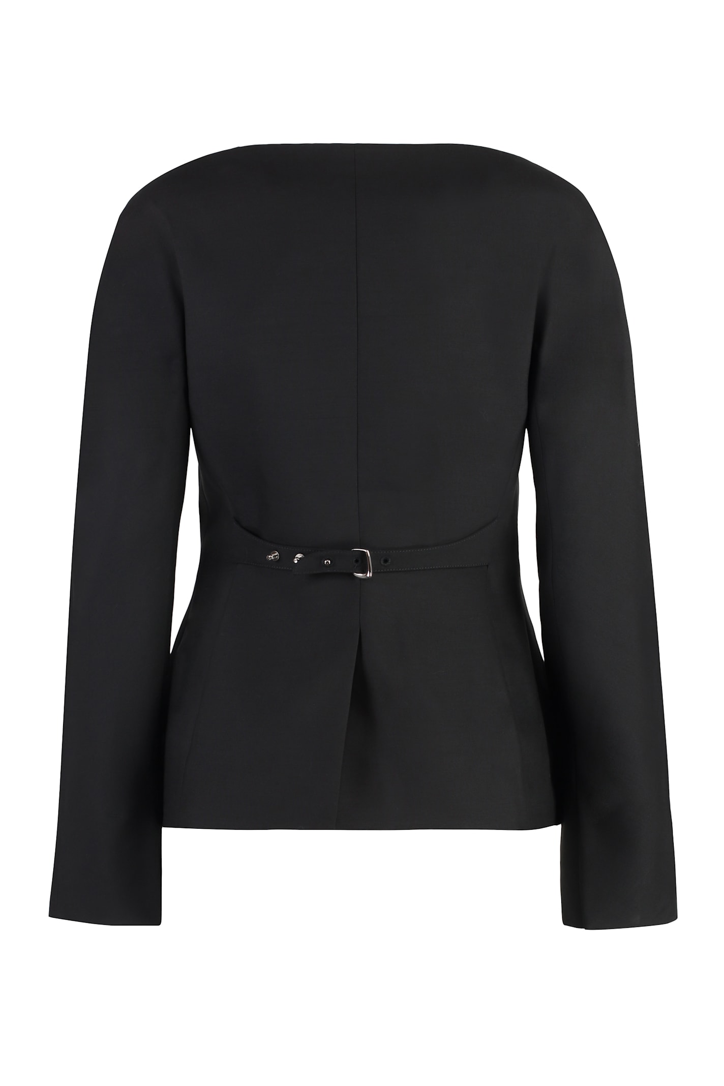 Shop Jacquemus Spalla Wool-blend Dress In Black