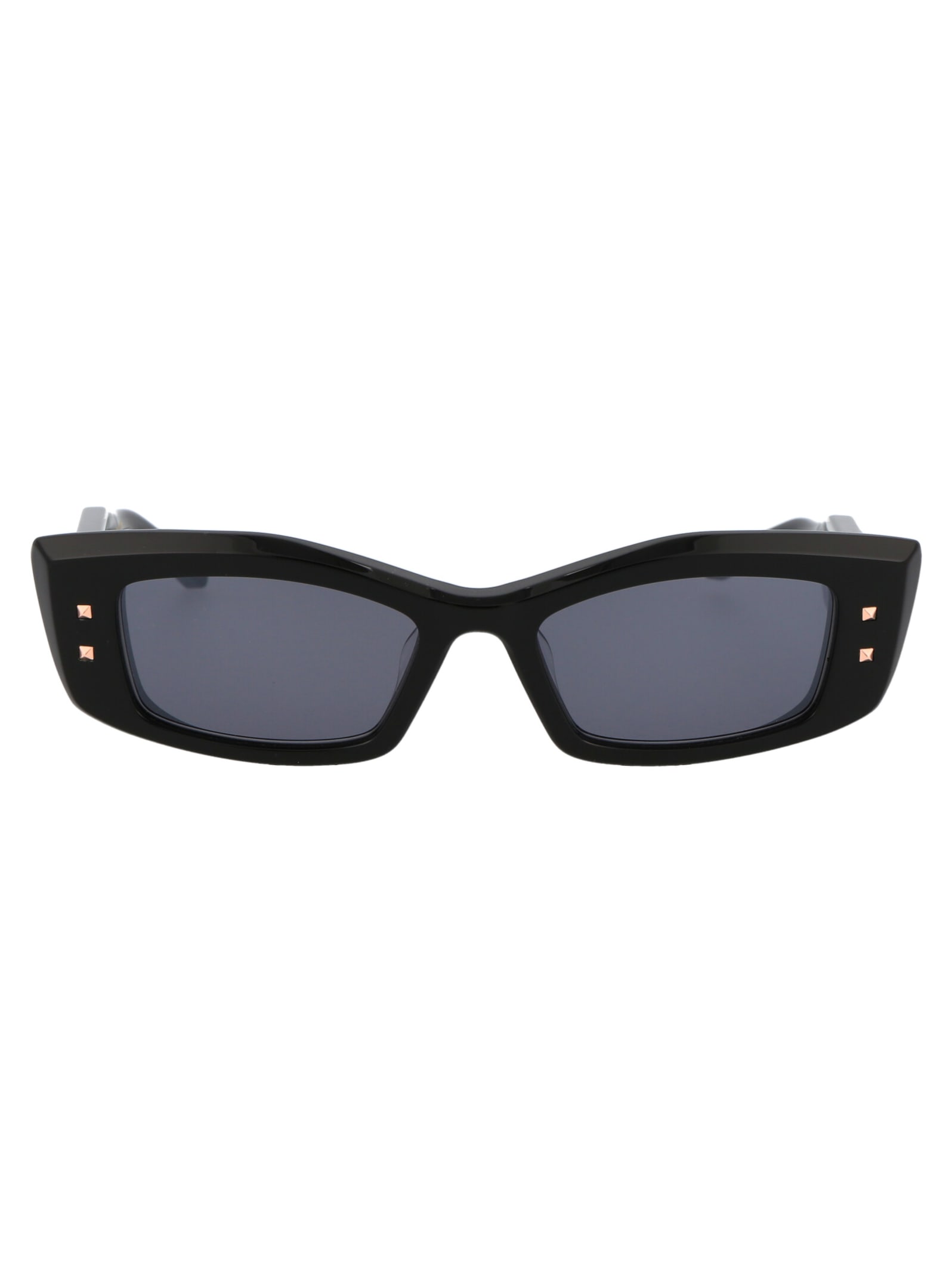 Valentino V - Quattro Sunglasses In 109a Blk - Gld