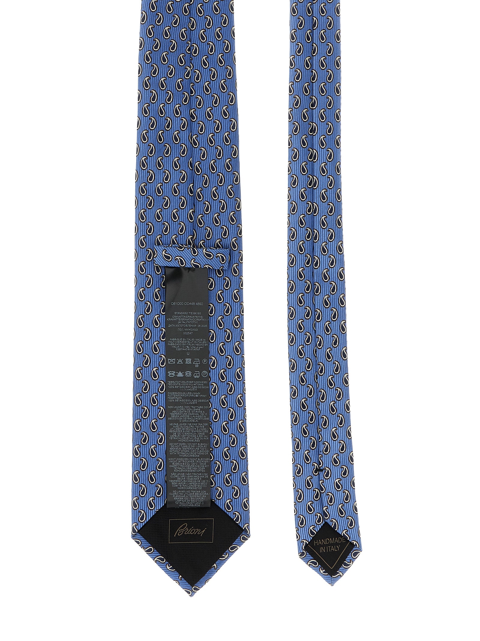 Brioni Jacquard Tie Ties And Papillon Blue In Blue