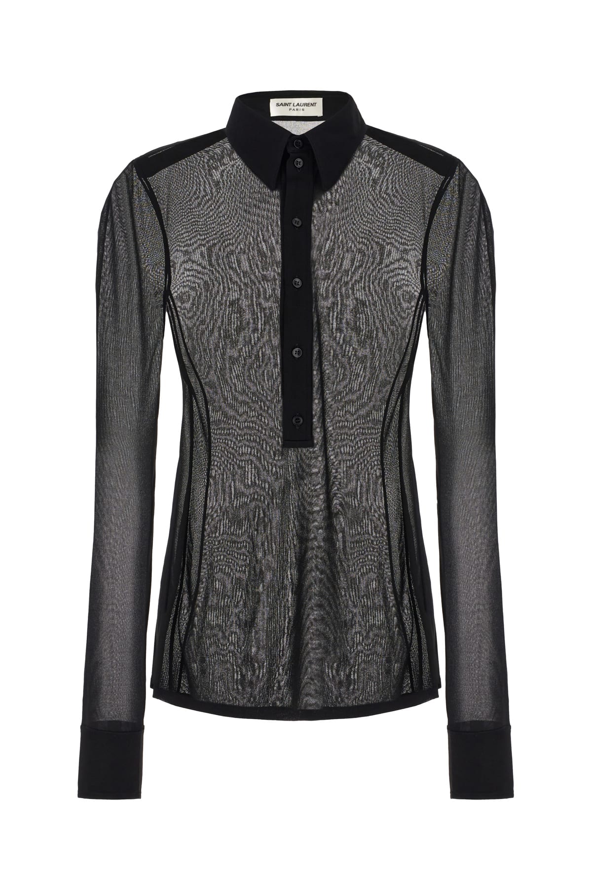 Saint Laurent Black Viscose Blouse In Nero