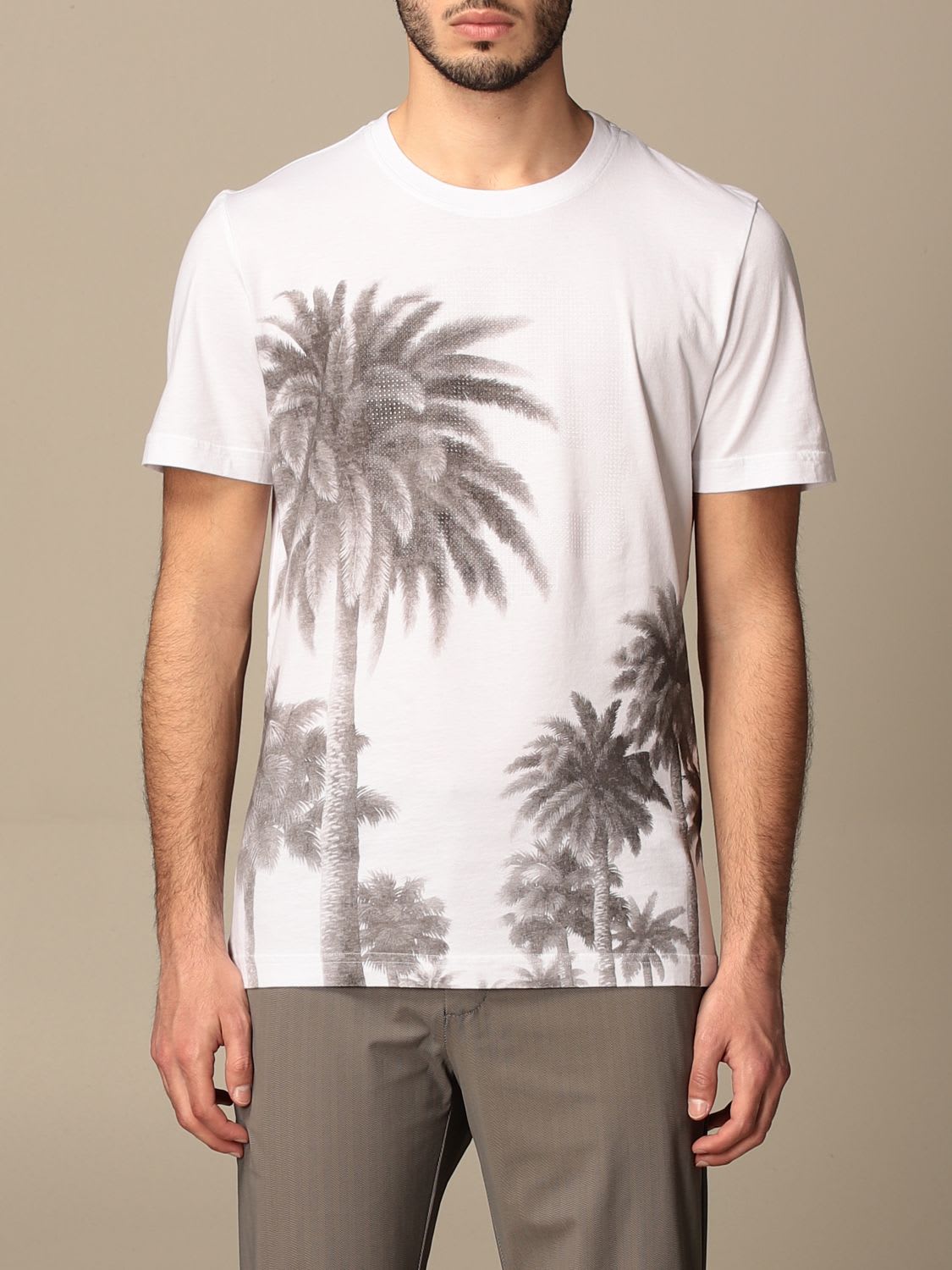 Hydrogen T-shirt Hydrogen Cotton T-shirt With Palm Trees