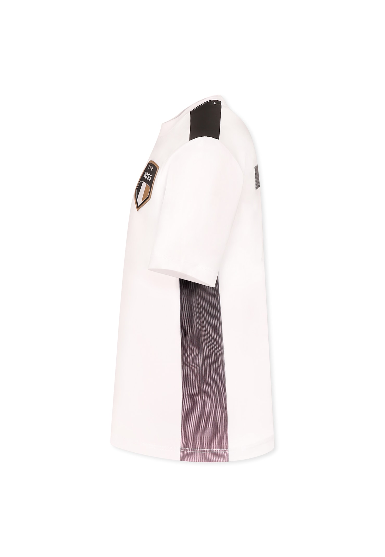 Hugo Boss White T-shirt For Boy With Coat In White