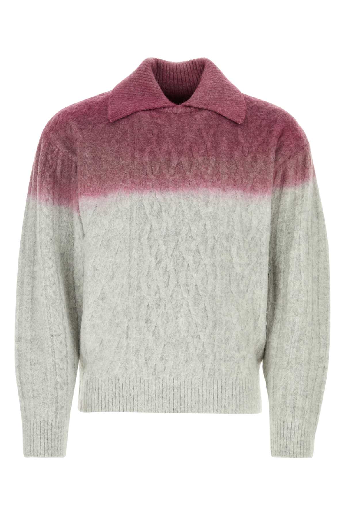 Two-tone Stretch Acrylic Blend Sweater