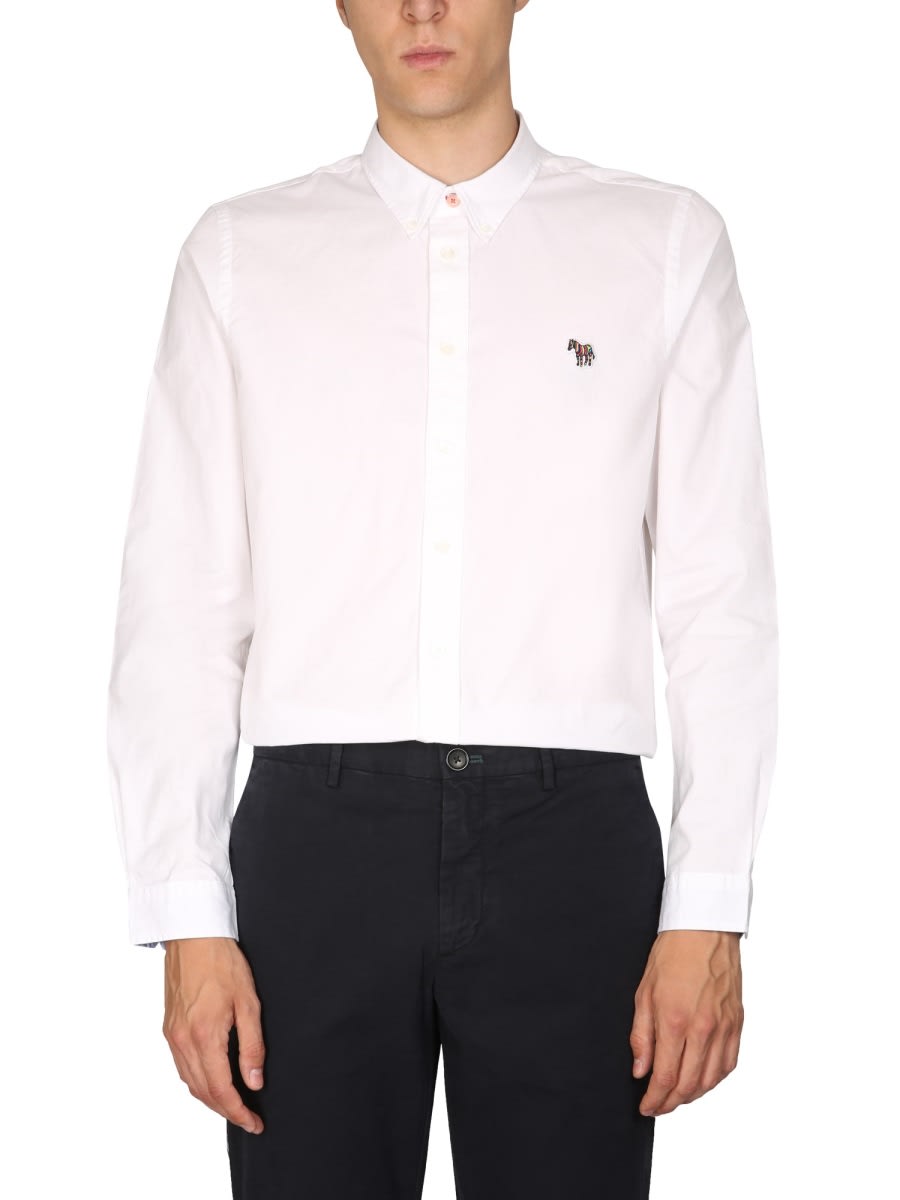 Shop Ps By Paul Smith Shirt With Logo In White