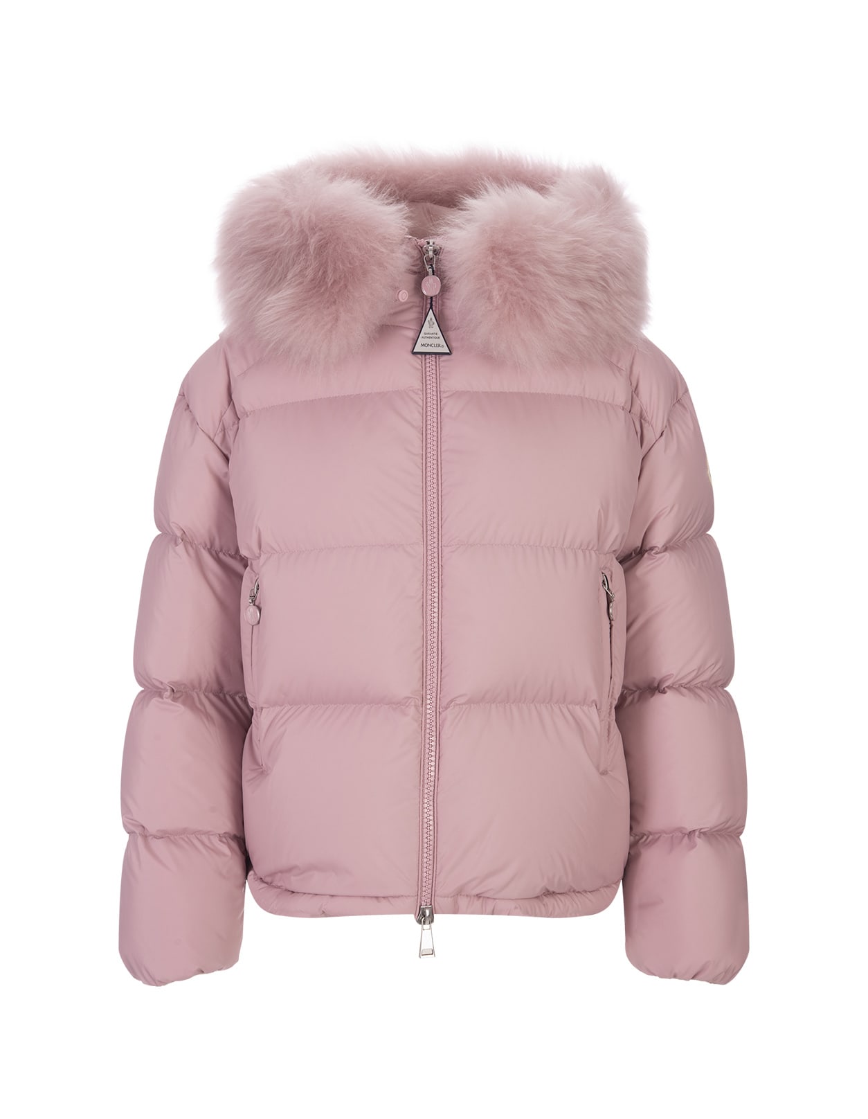 MONCLER PINK MINO SHORT DOWN JACKET