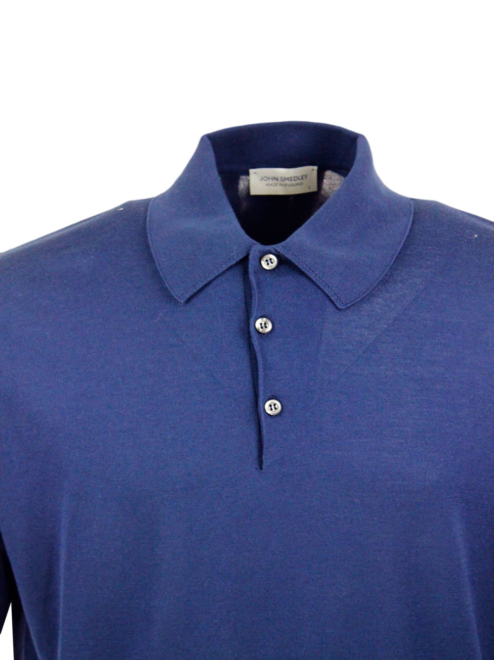 Shop John Smedley Polo Shirt In Blue