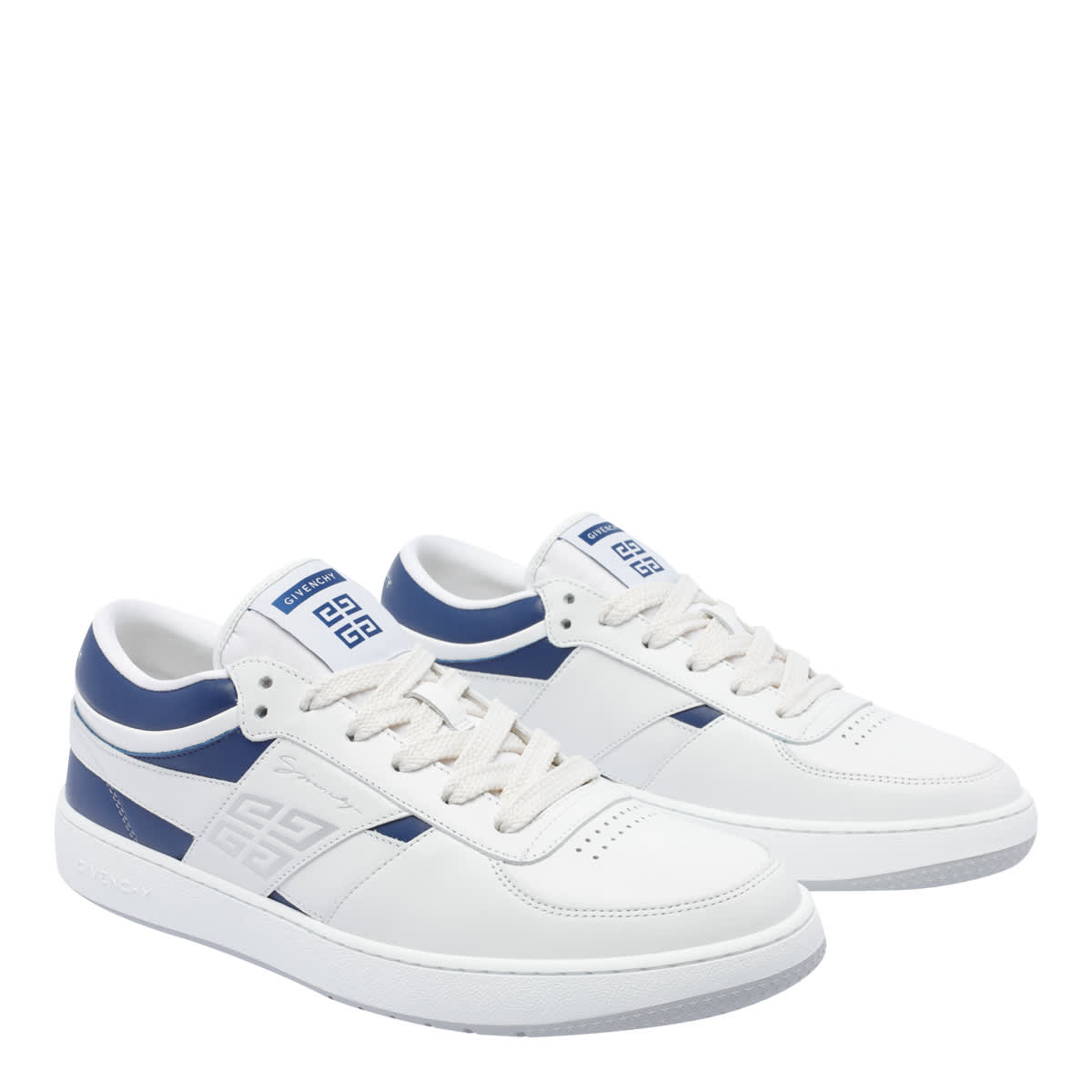 Givenchy White Leather G Move Sneakers In White