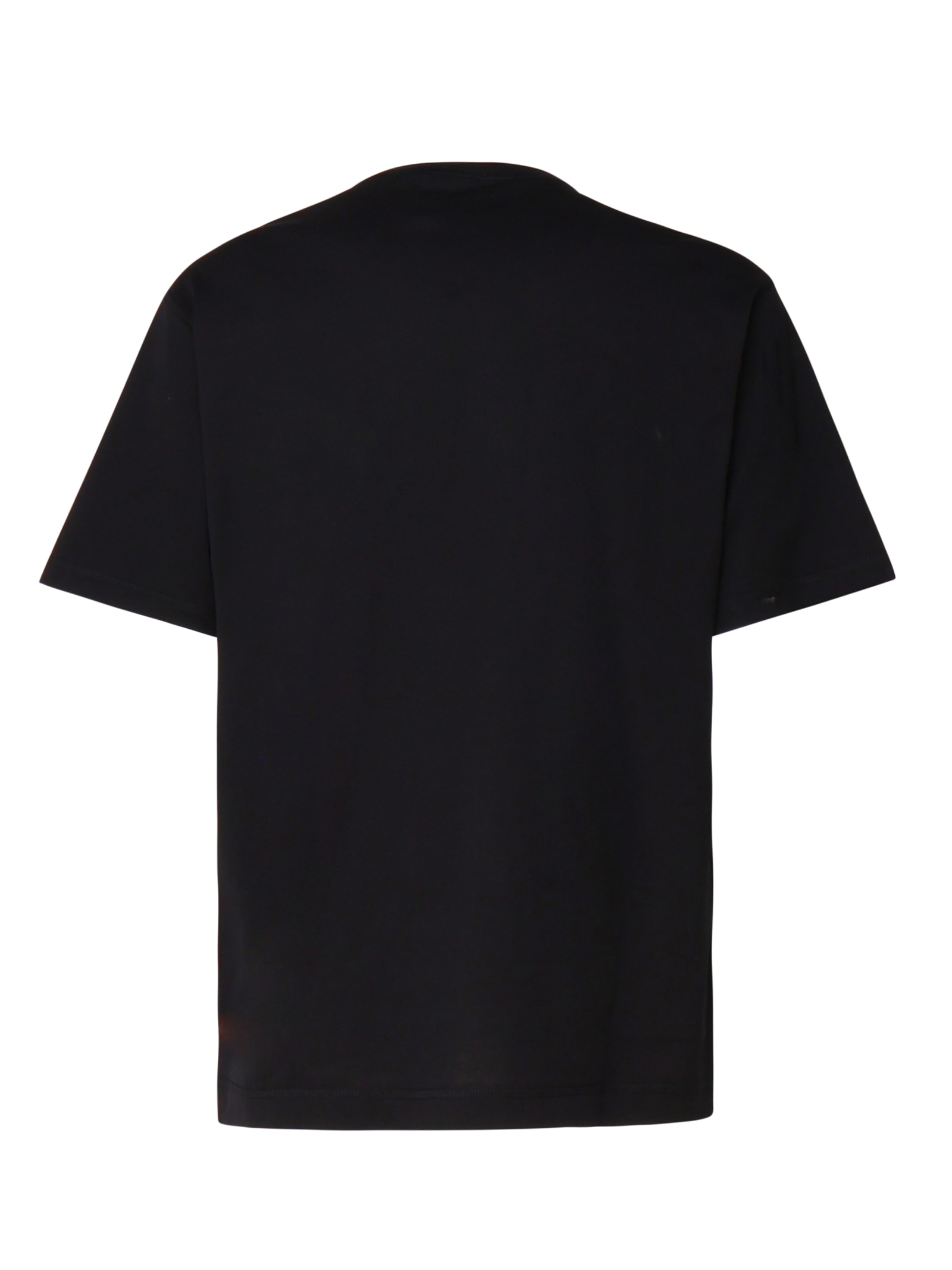 Shop Dolce & Gabbana Cotto Logo T-shirt In Black