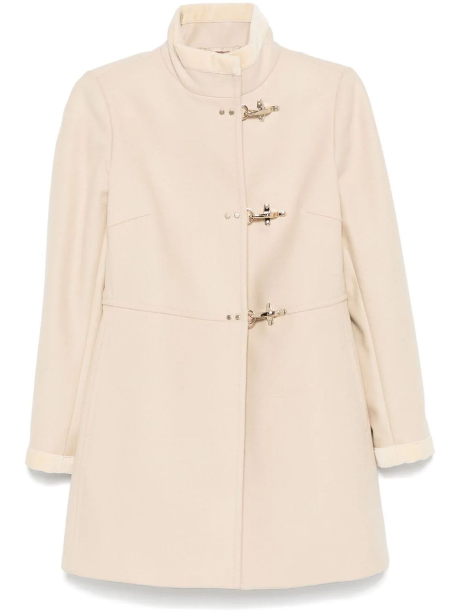 Beige Virgin Wool Blend Virginia Coat