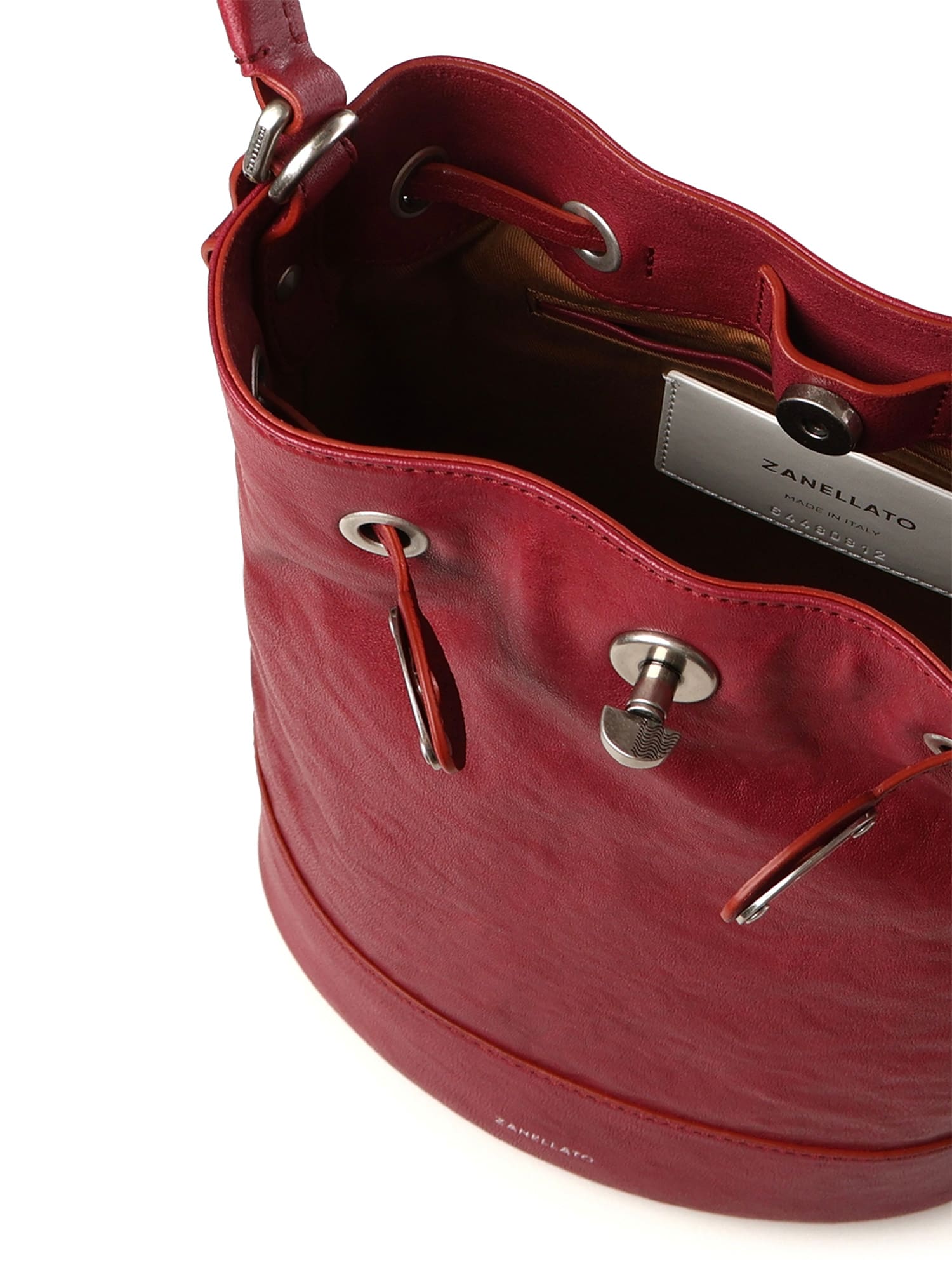 Zanellato Small Monda Bucket Bag In Red