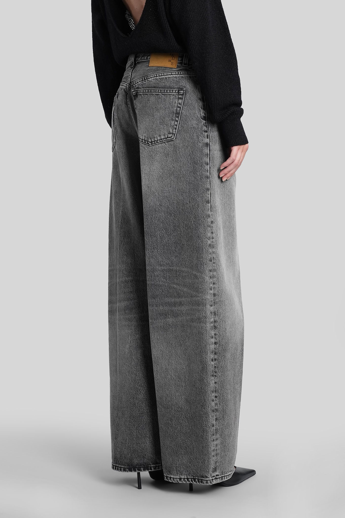 Haikure Bethany Flannel Jeans In Grey Denim In Gray