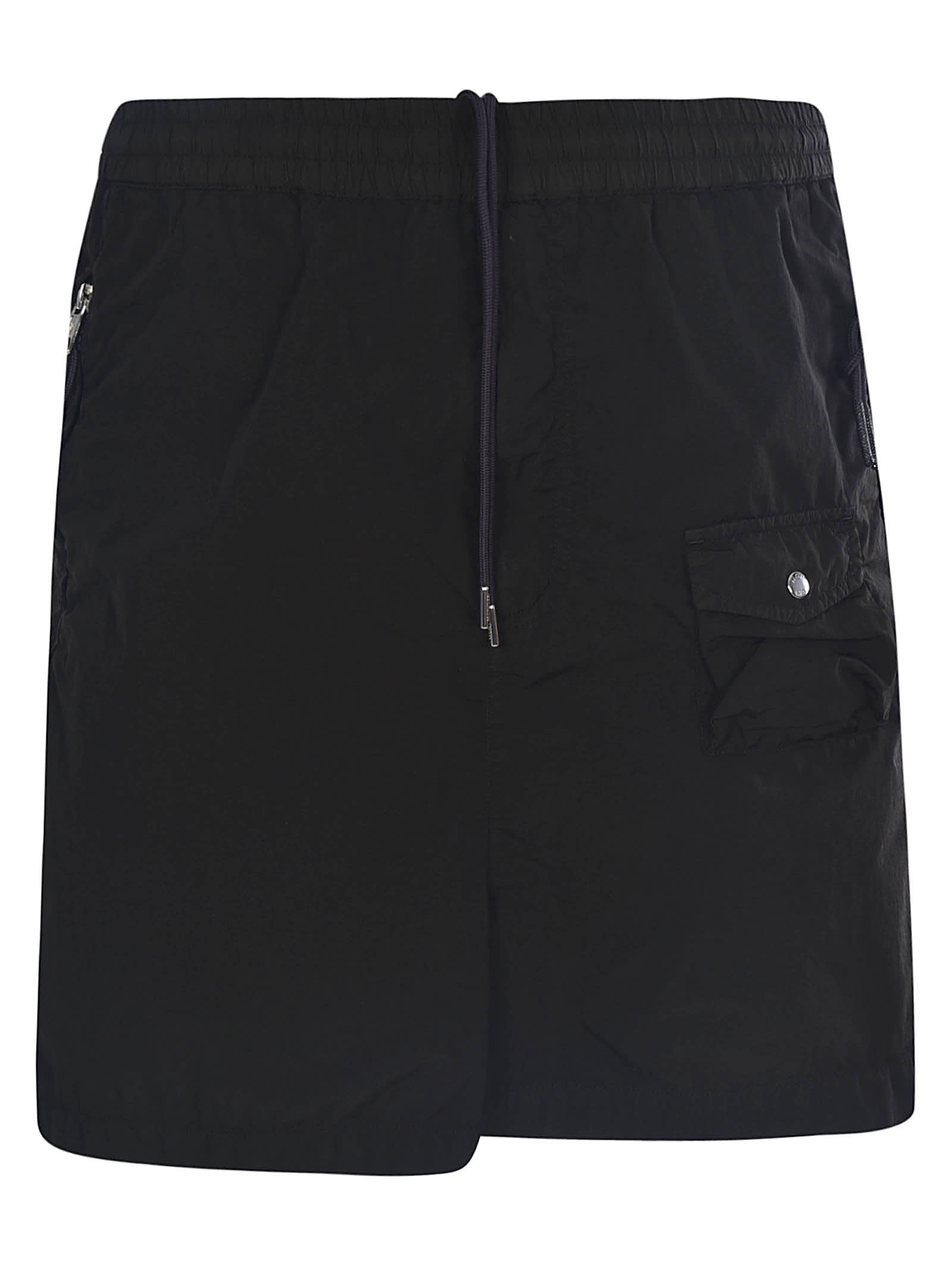 Shop Moncler Genius Baggy Zip Pocket Shorts In Nero