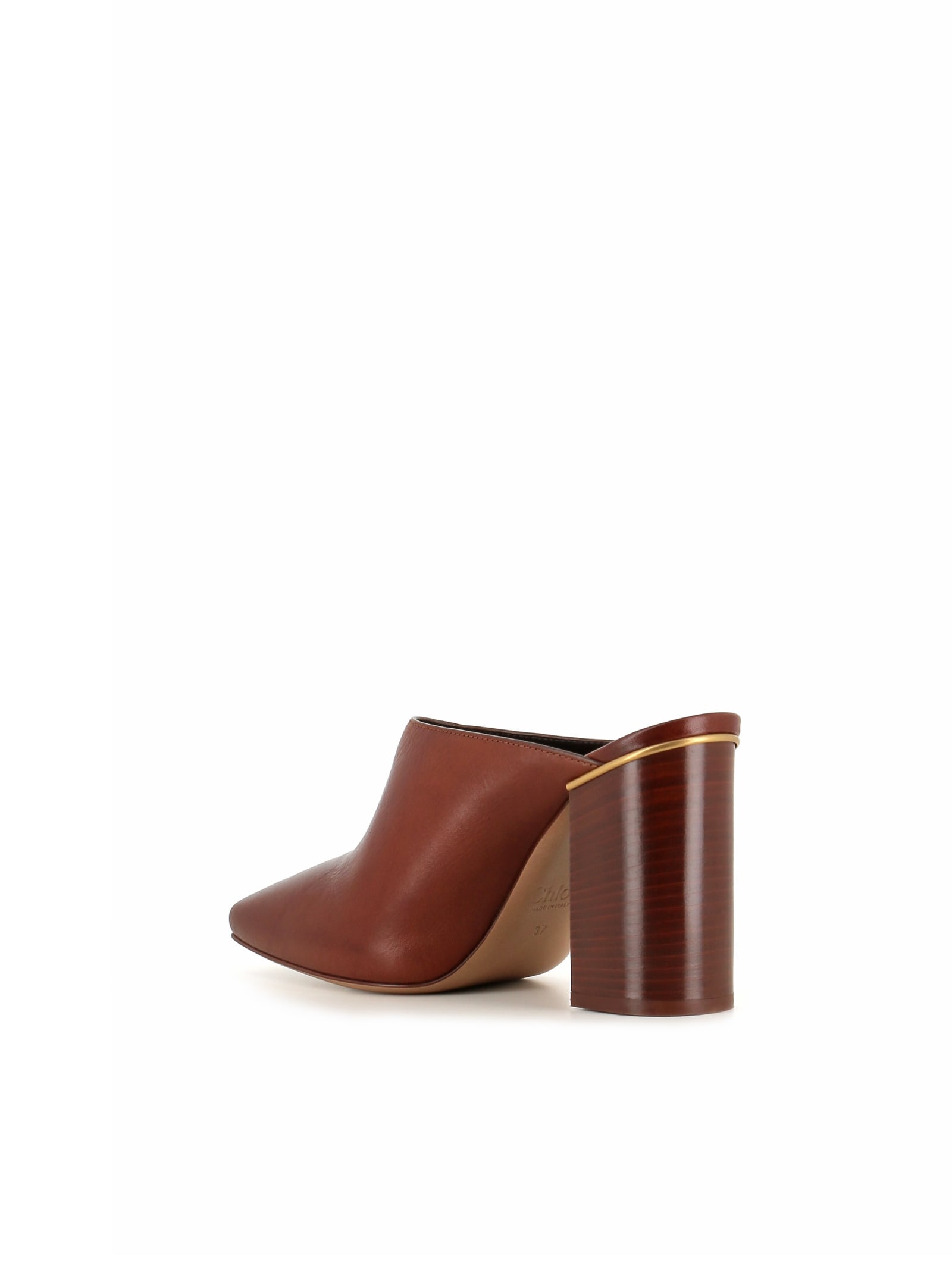 Shop Chloé Sabot Ambre In Brown