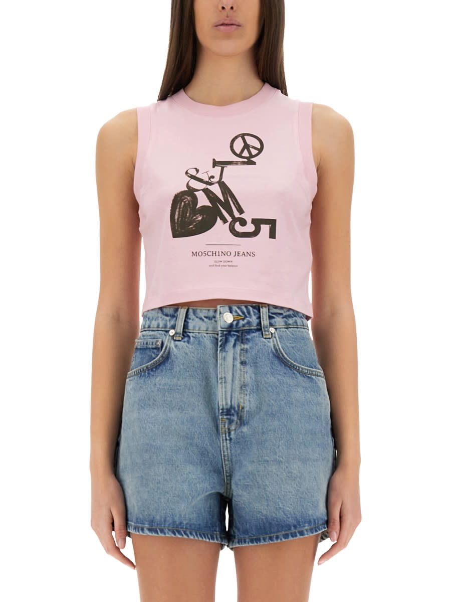 Cropped Top With Print