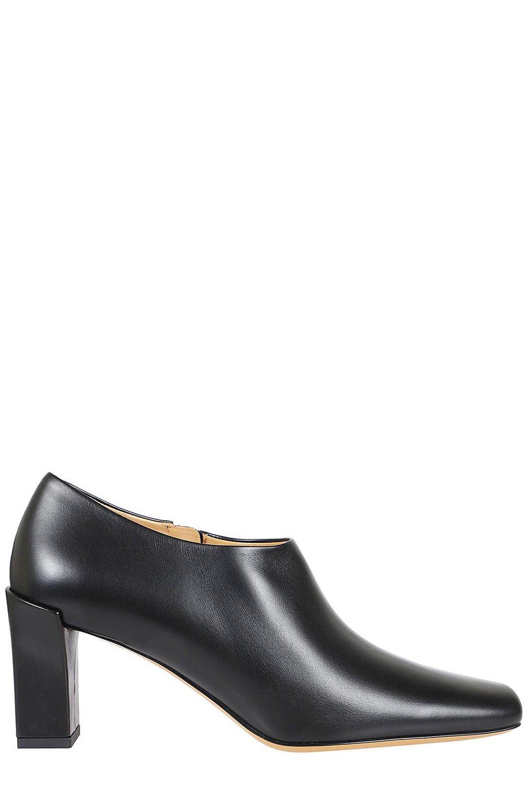 Shop Tod's Block Heel Ankle Boots In Nero