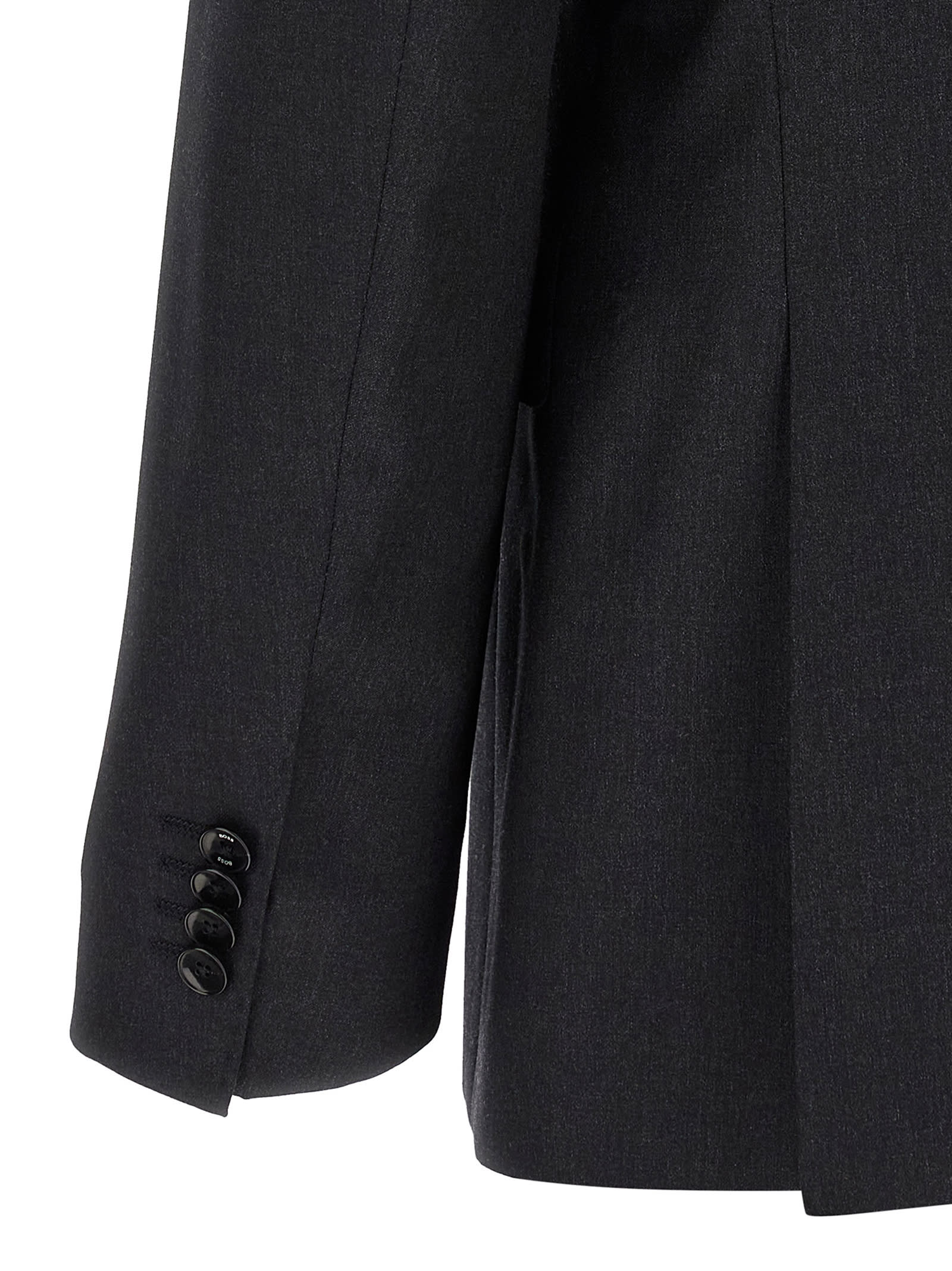 Hugo Boss Button Single-breasted Suit In Gray