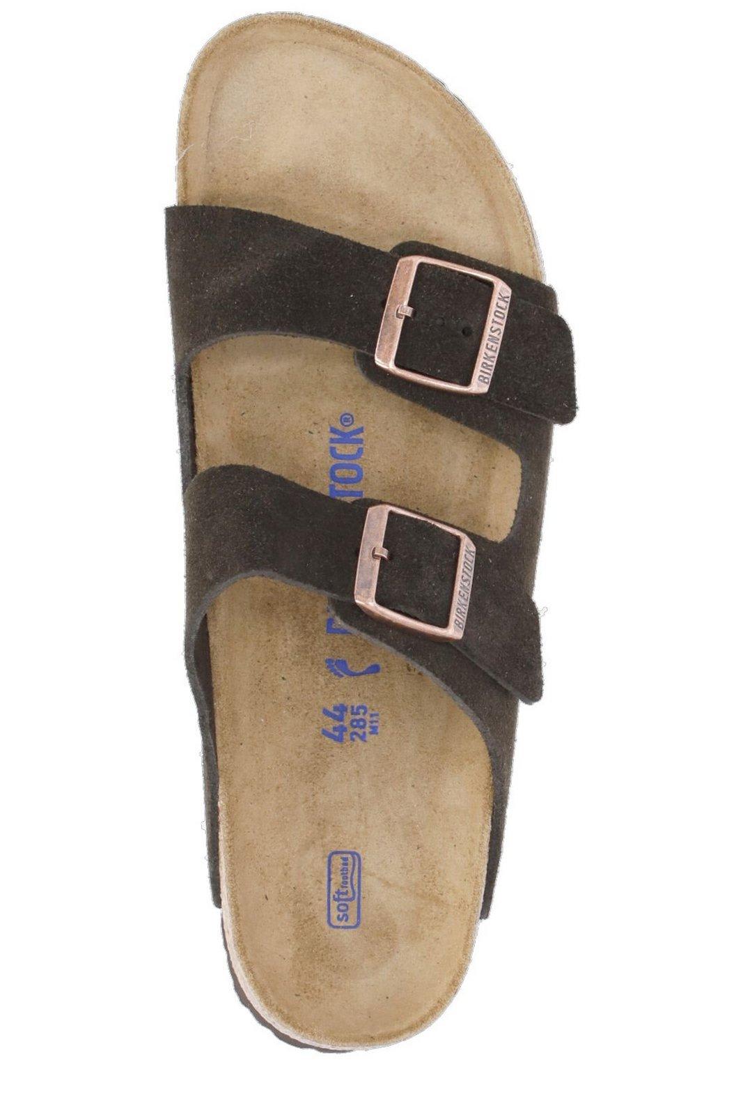 Shop Birkenstock Double Strap Open Toe Sandals In Mocca