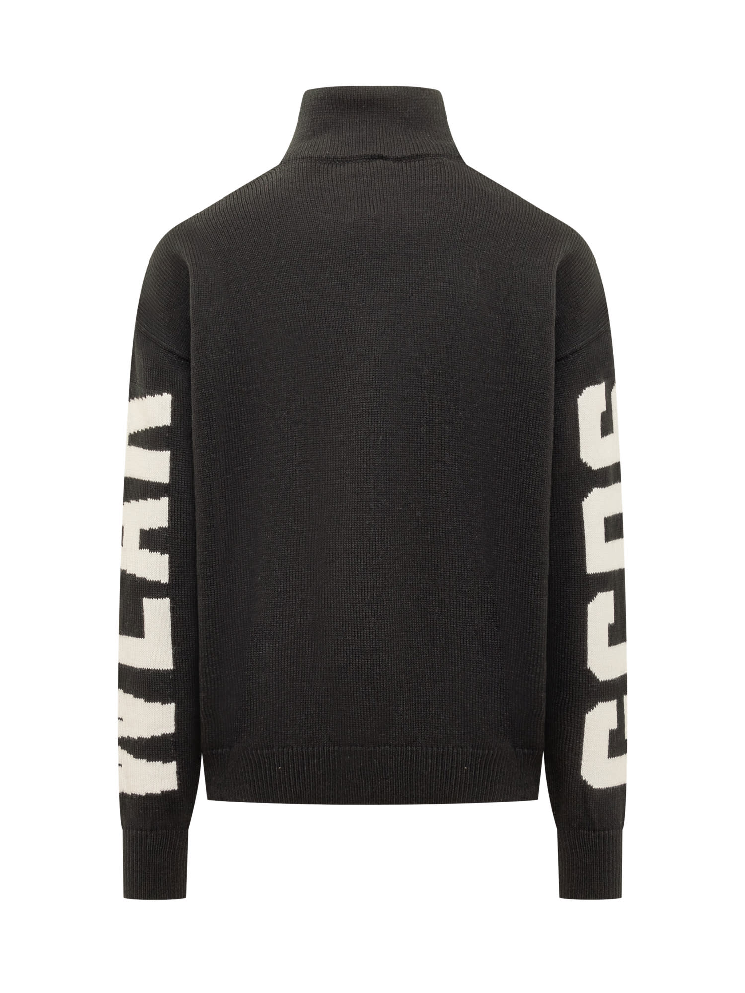 Shop Gcds Turtleneck Sweater In Black