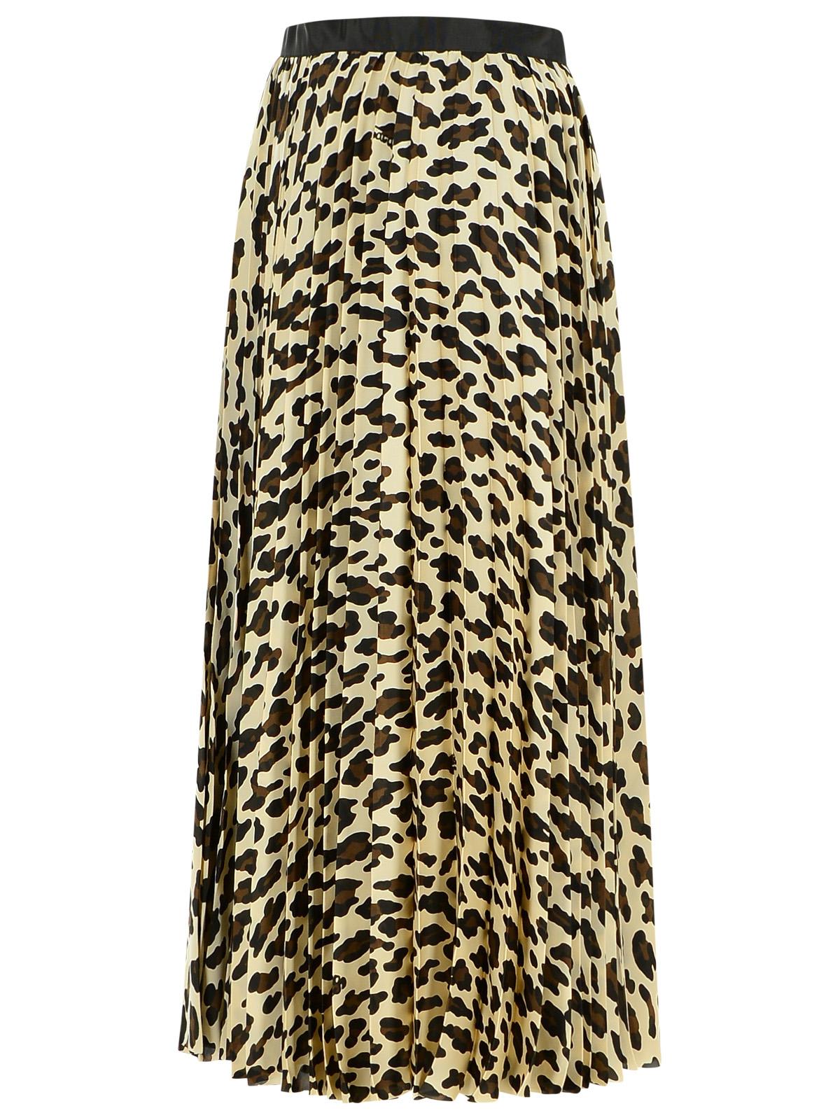 Sacai Asymmetrical Leopard Print Skirt With Adjustable Belt
