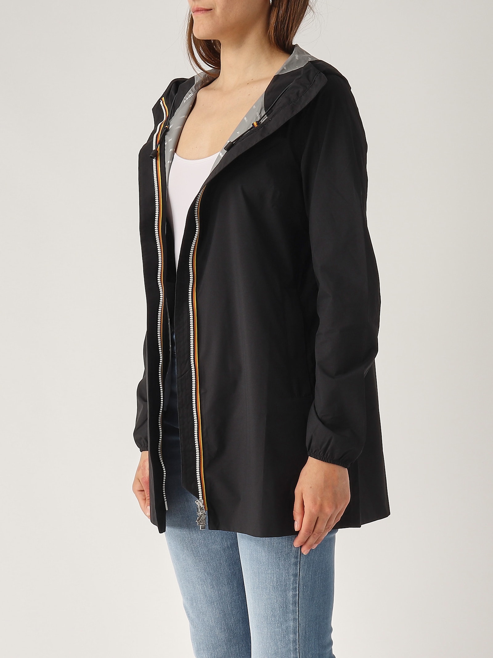 K-way Sophie Stretch Dot Jacket In Black