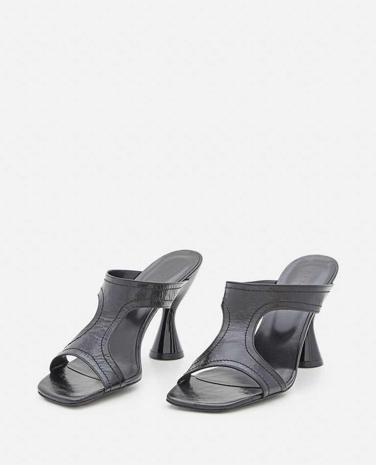 By Far 95mm Nadia Leather Sandals In Black