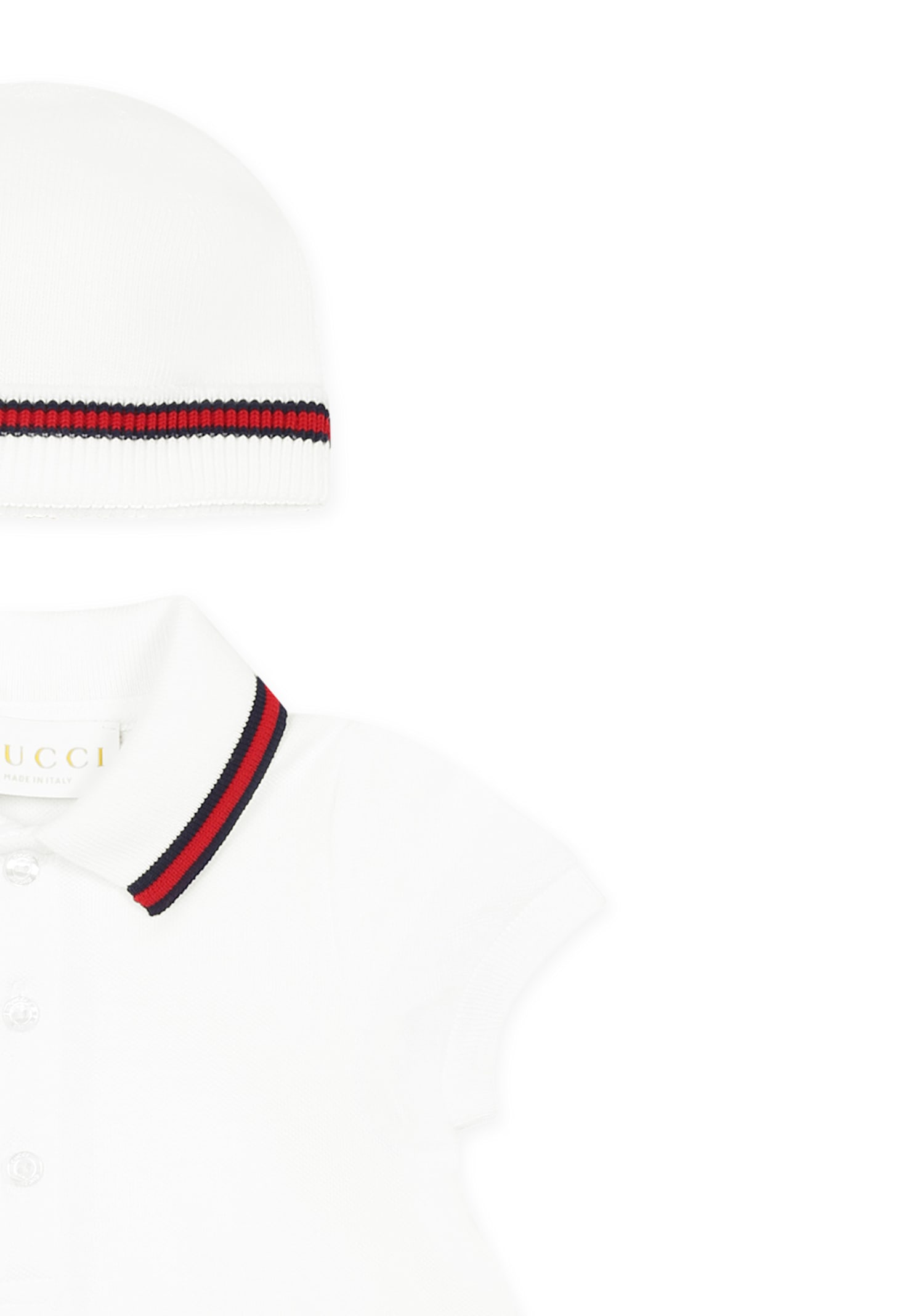 Shop Gucci White Babygrow Set For Baby Boy With