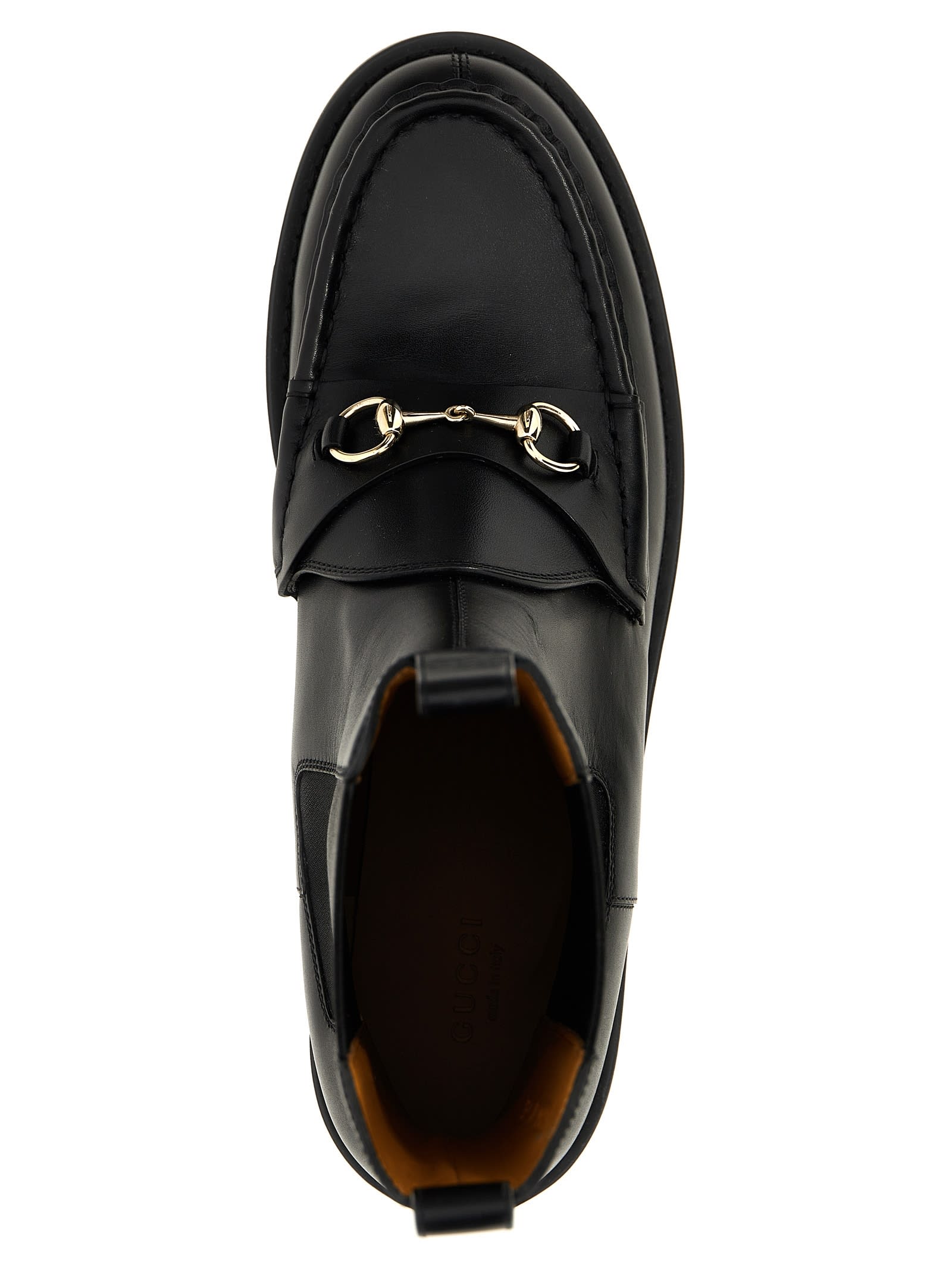 Gucci Horsebit Leather Chelsea Boots In Black