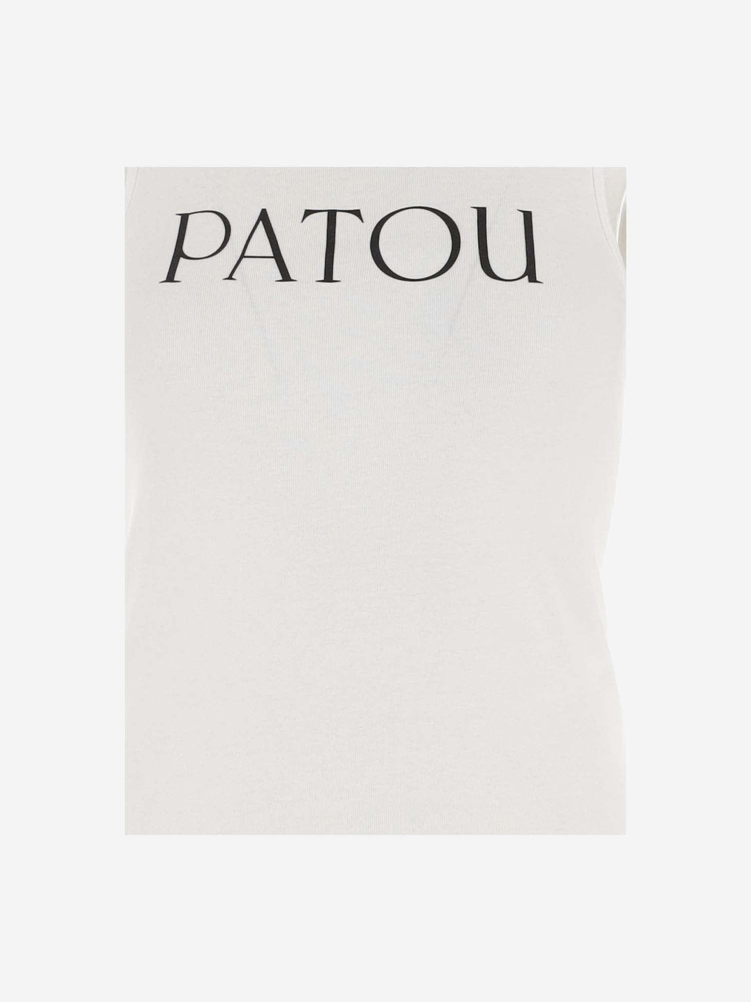Shop Patou Tank Top With Logo In White