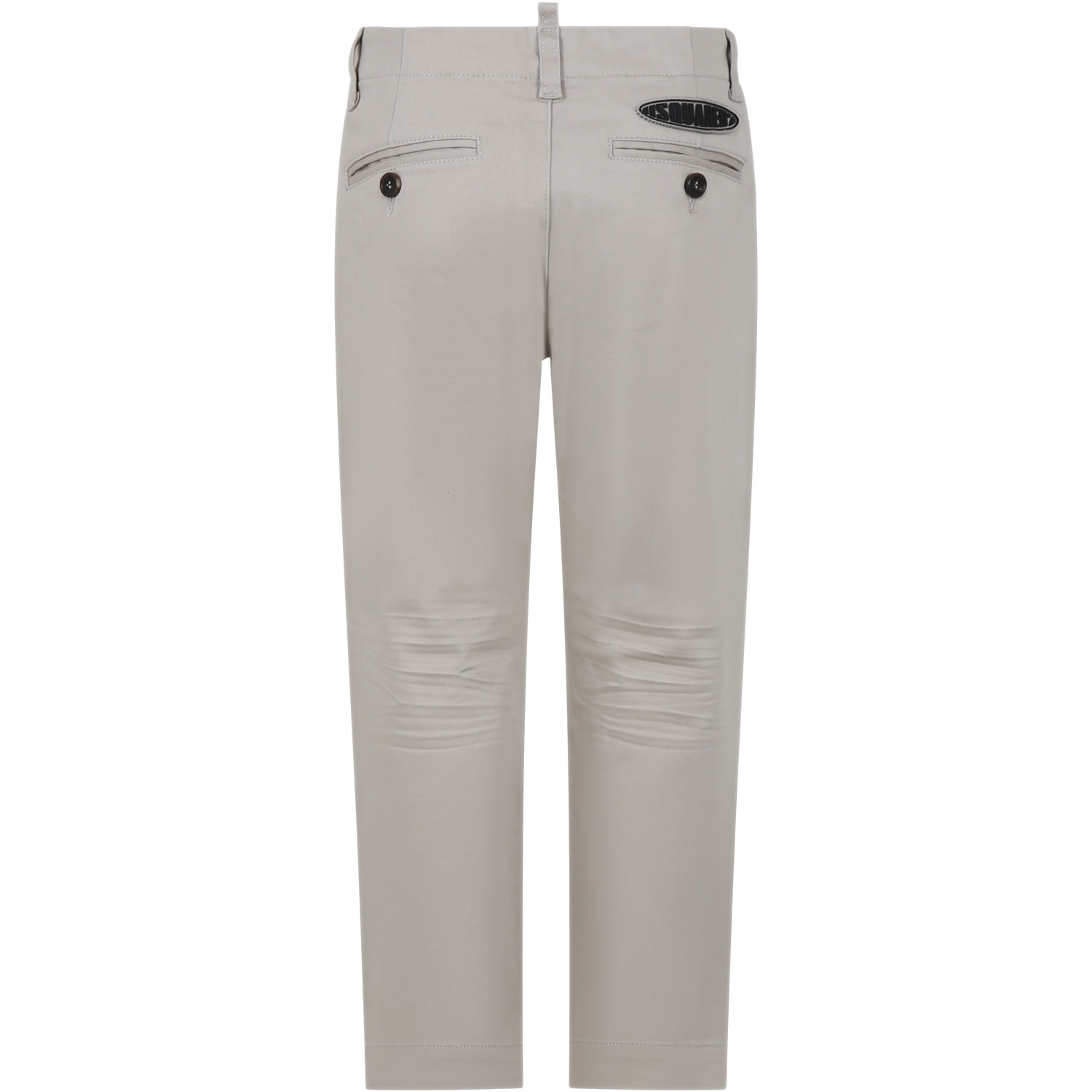 Shop Dsquared2 Beige Trousers For Boy With Logo