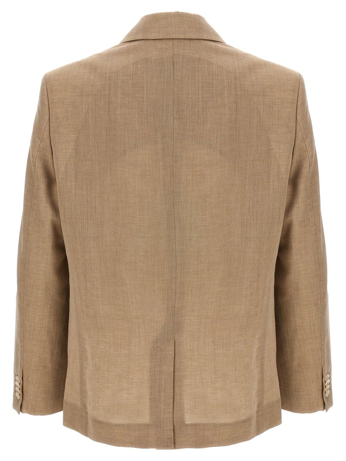 Shop Jacquemus Button-up Jacket In Beige