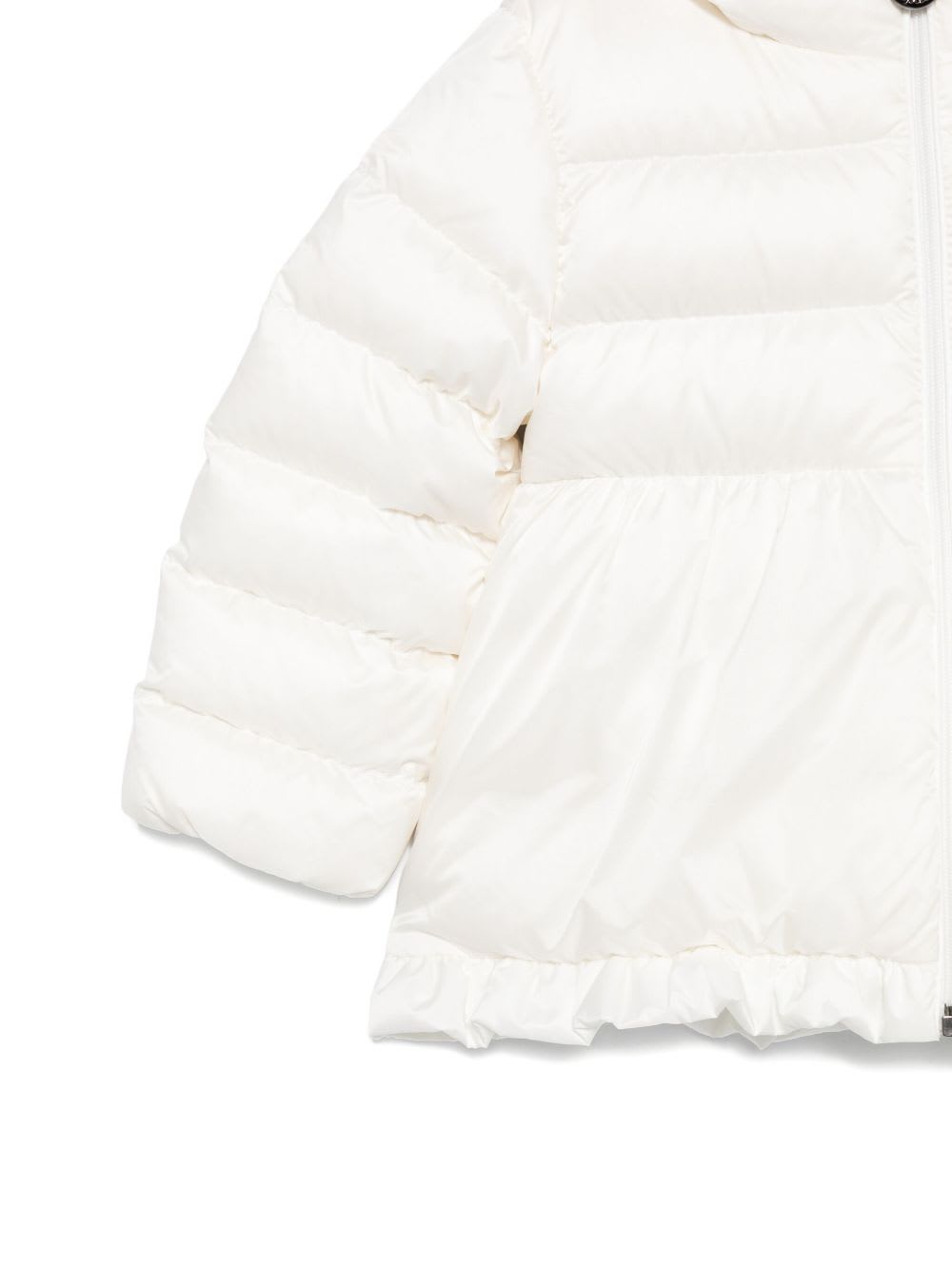 Moncler Enfant Padded Coat With Hood In White