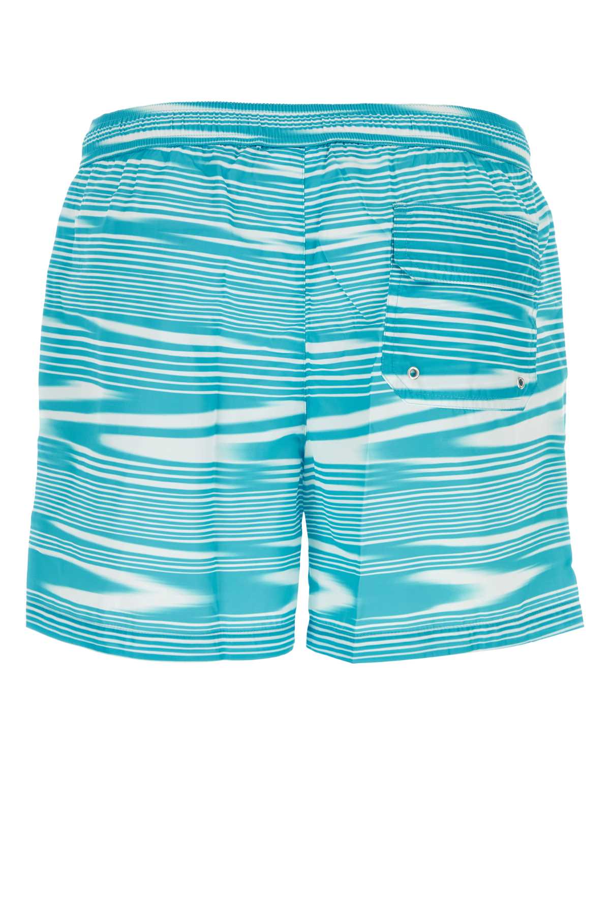 Shop Missoni Printed Polyester Blend Swimming Shorts In Whiteblue