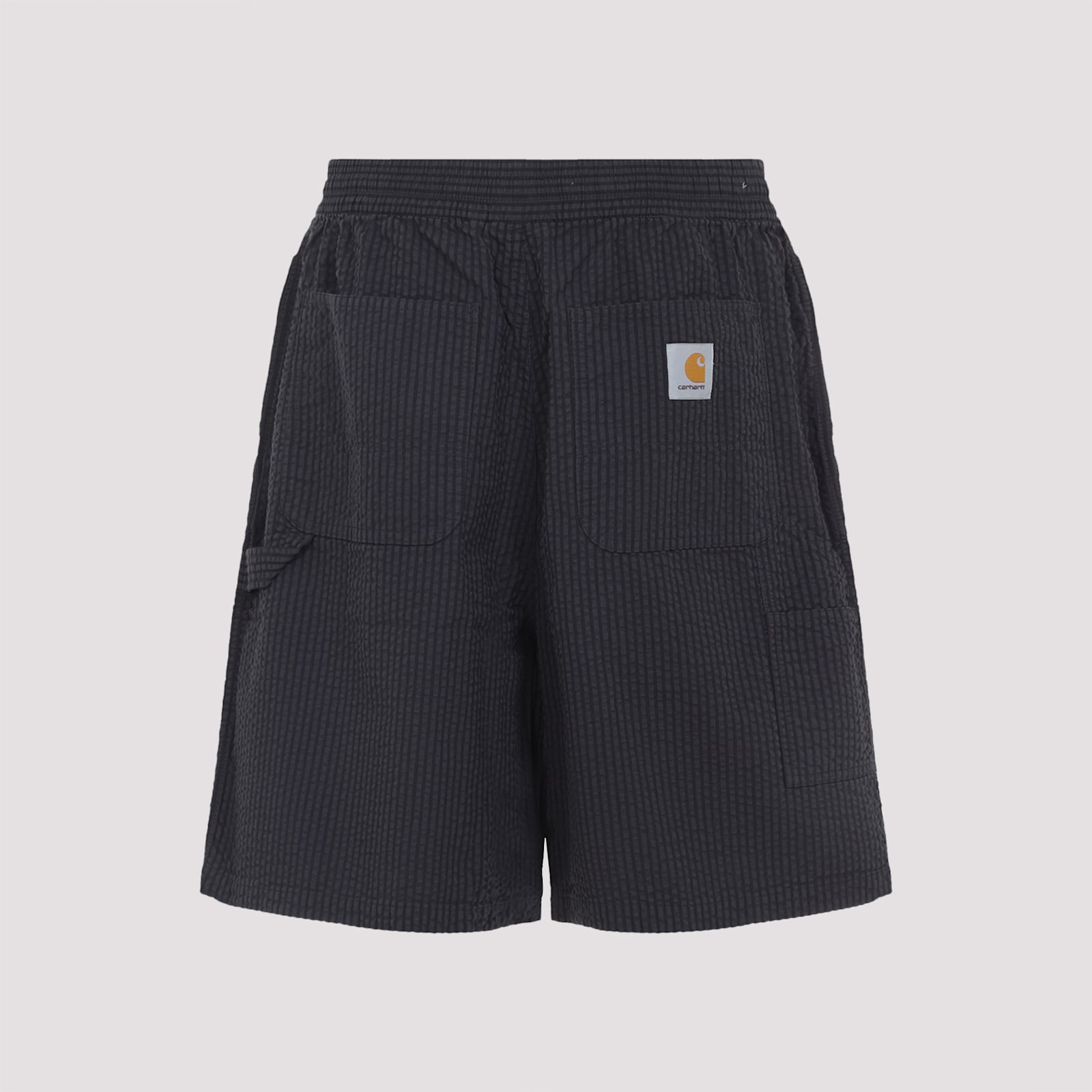 Carhartt Wip Embroidered Cotton Toland Short In Black