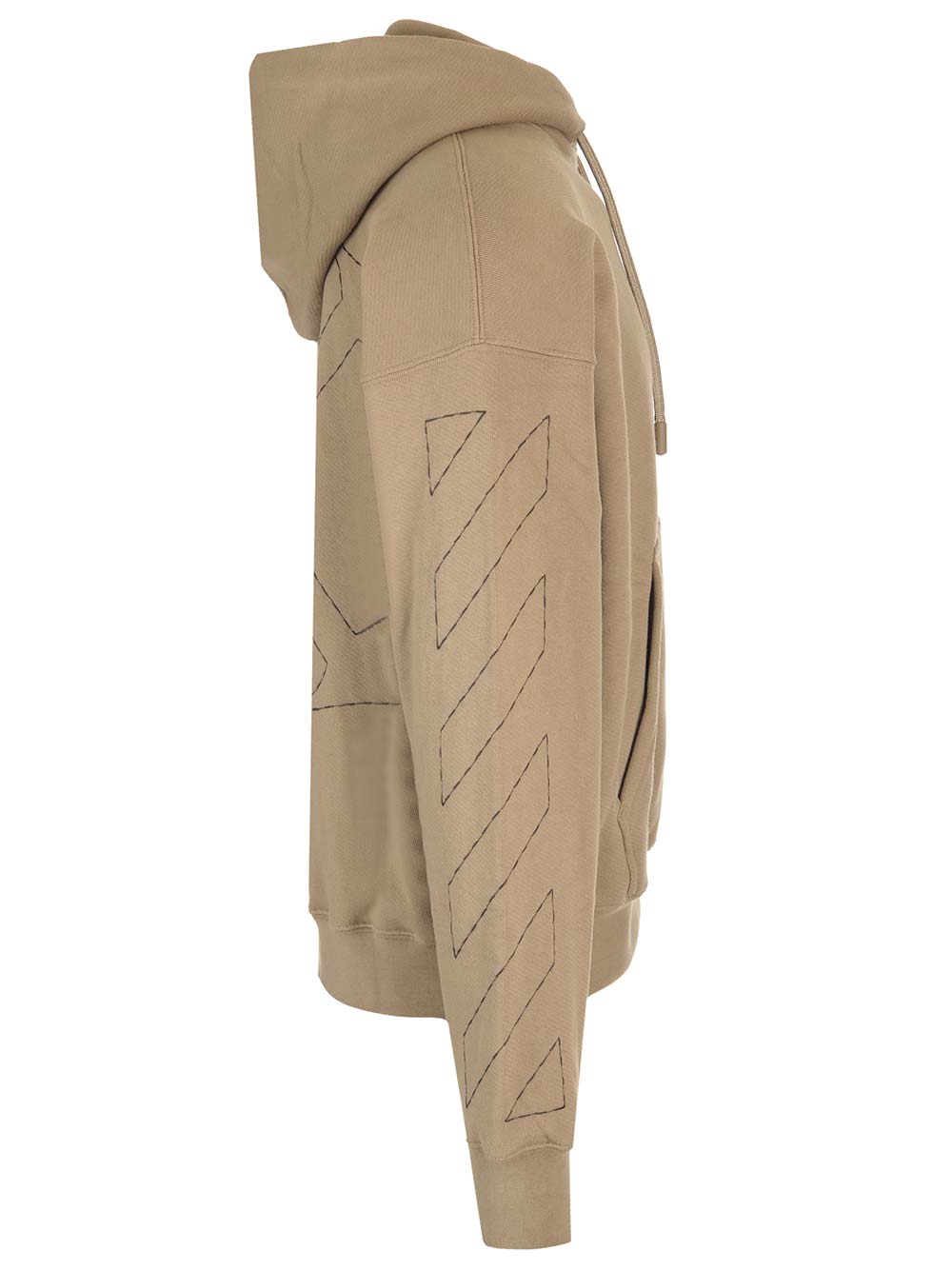 Off-white Off White Off Stitch Skate Hoodie In Beige