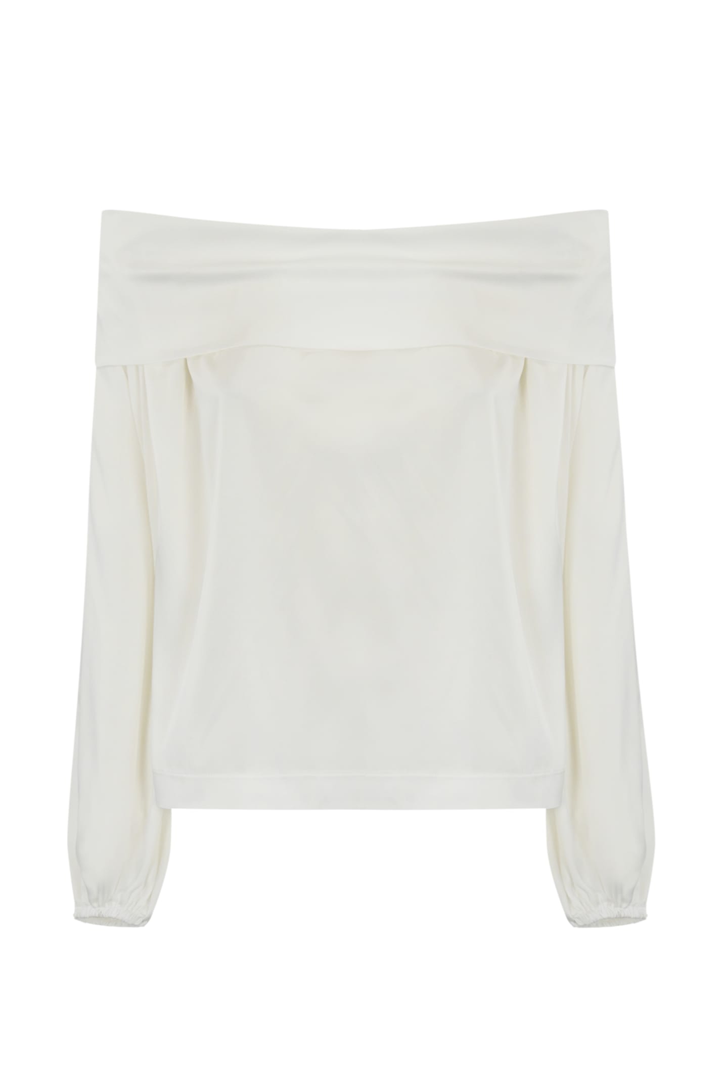 D. Exterior Fluid Satin Blouse