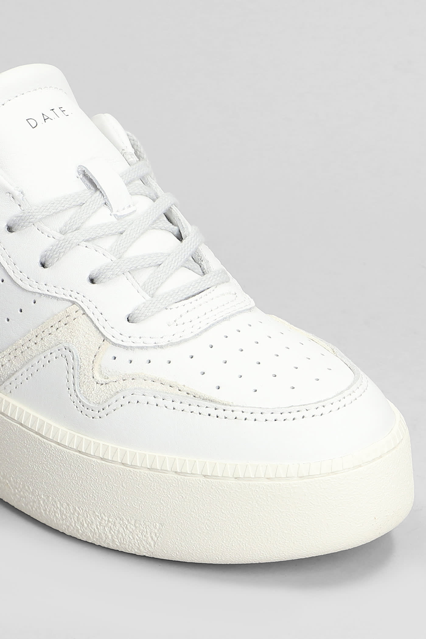 Shop Date Step Sneakers In White Leather