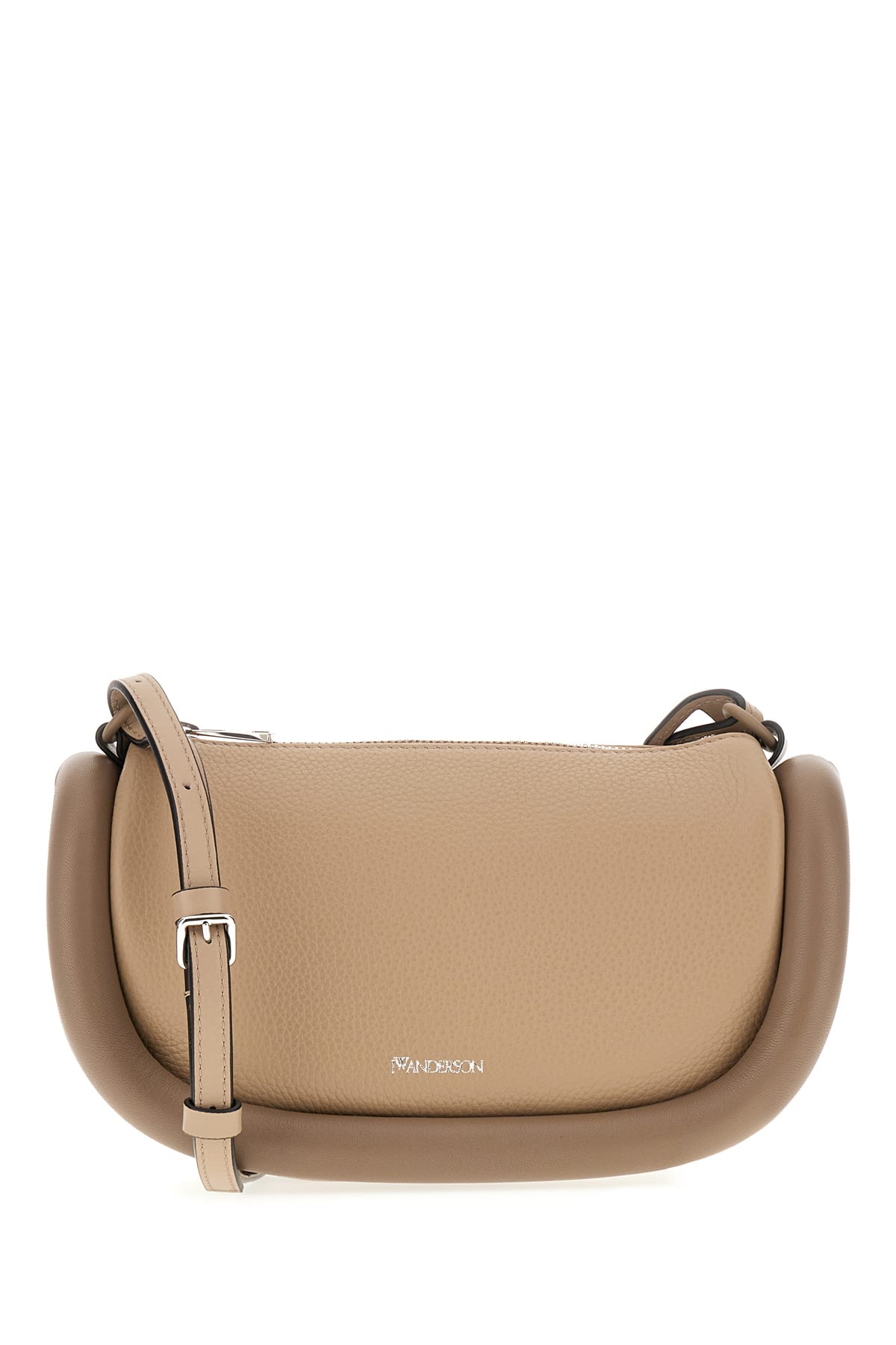 Jw Anderson Two-tone Leather Bumper-12 Crossbody Bag In Taupe